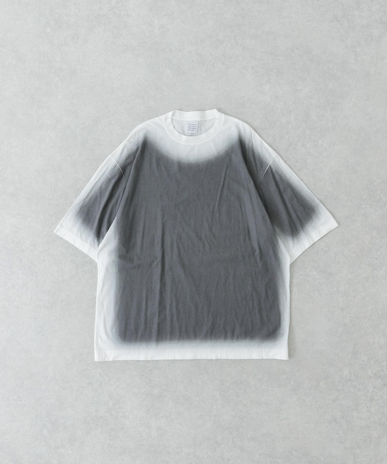 GGG　Fade Print Crew-Neck Short-Sleeve T-shirts WHTxCHL M