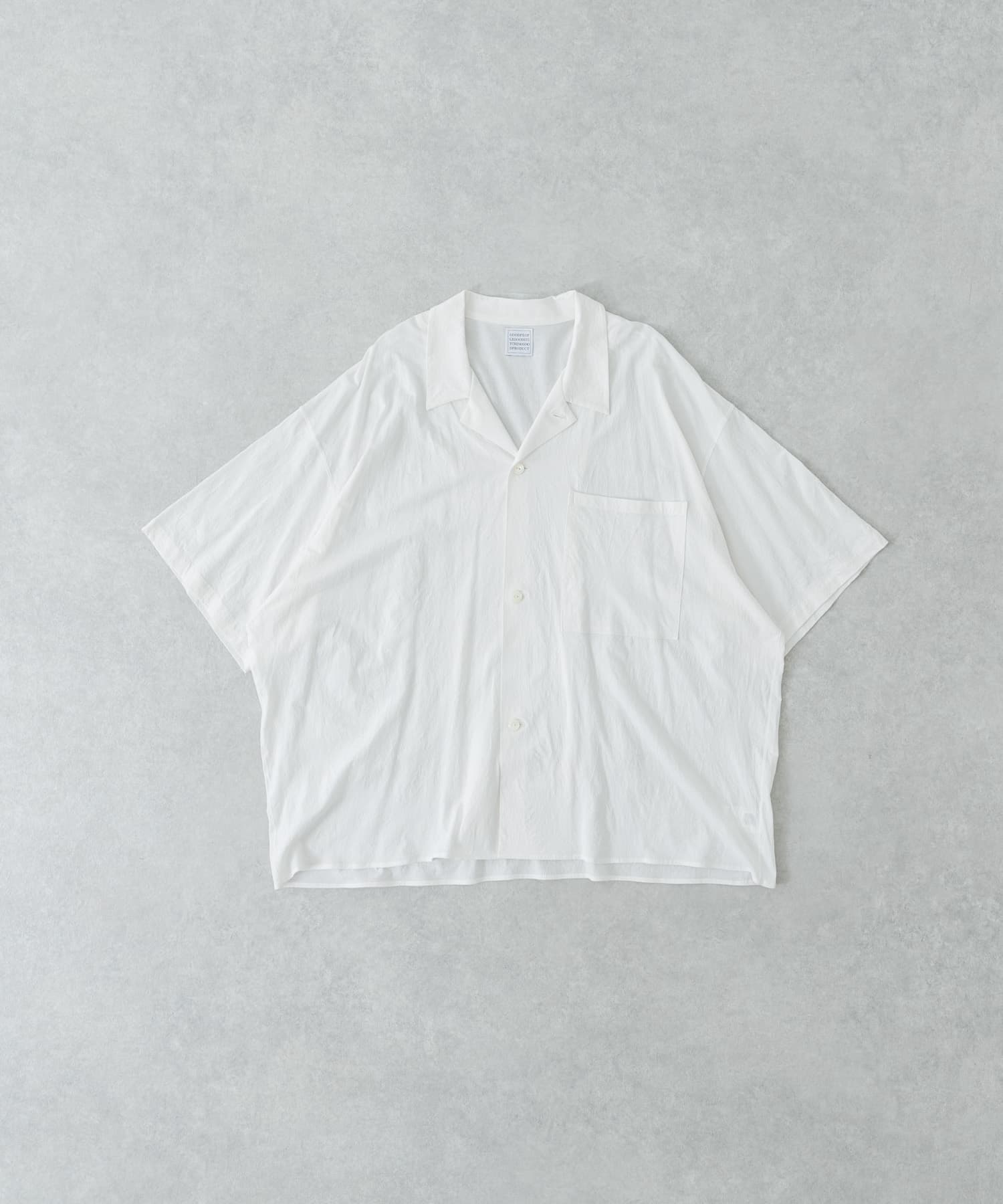 GGG　Open Collar Short-Sleeve Shirts WHITE L