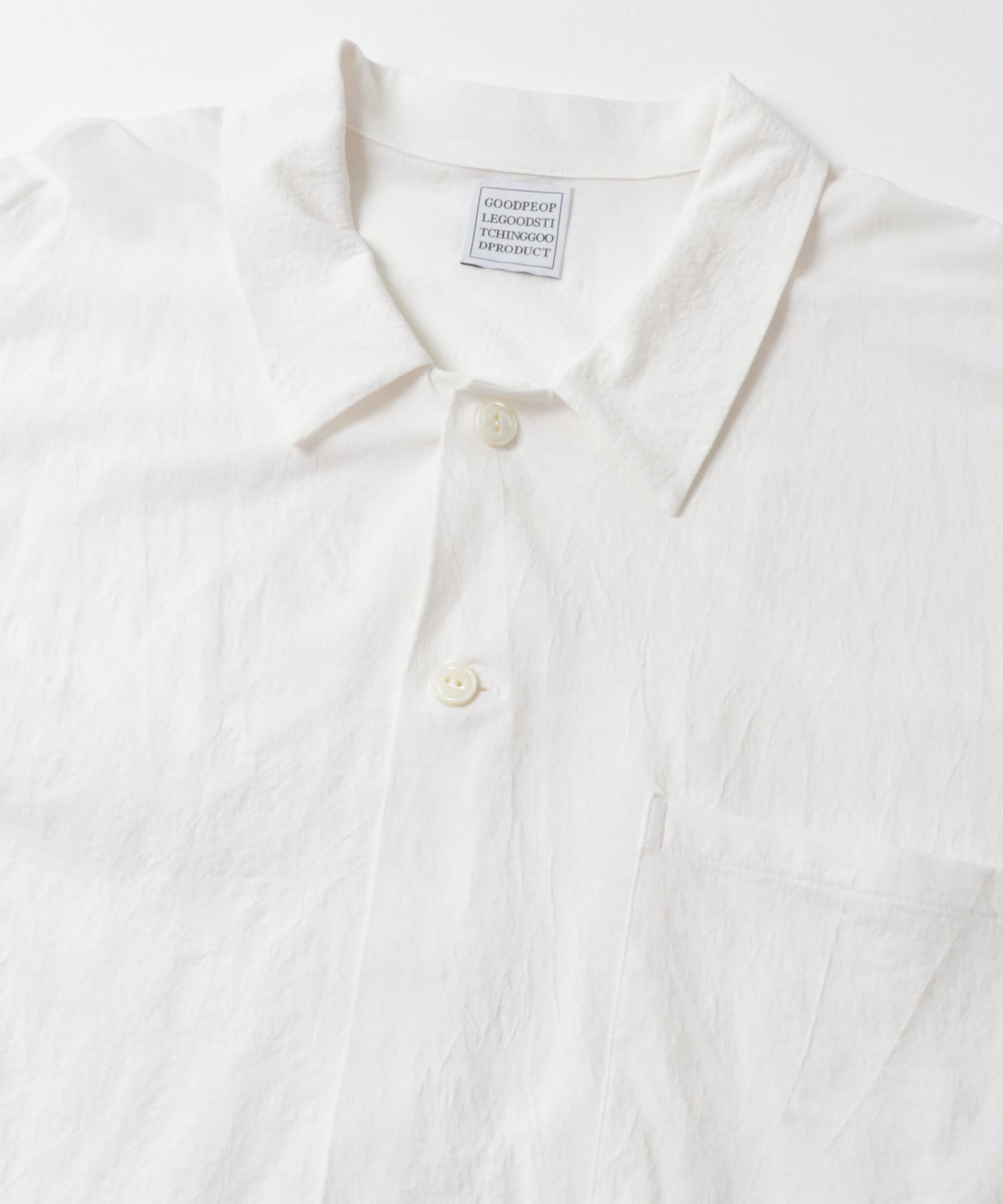 GGG　Open Collar Short-Sleeve Shirts WHITE M