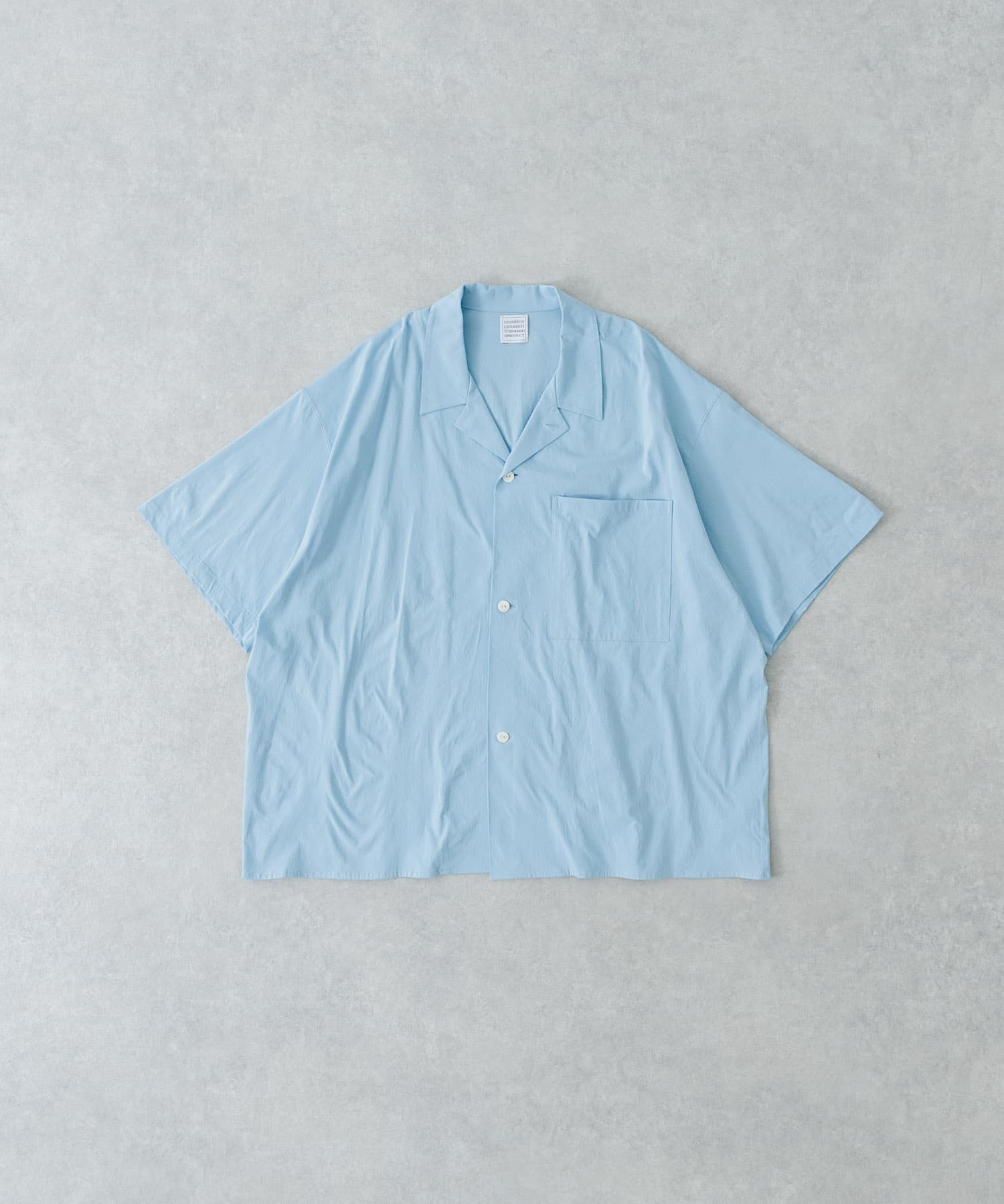 GGG　Open Collar Short-Sleeve Shirts SAX L