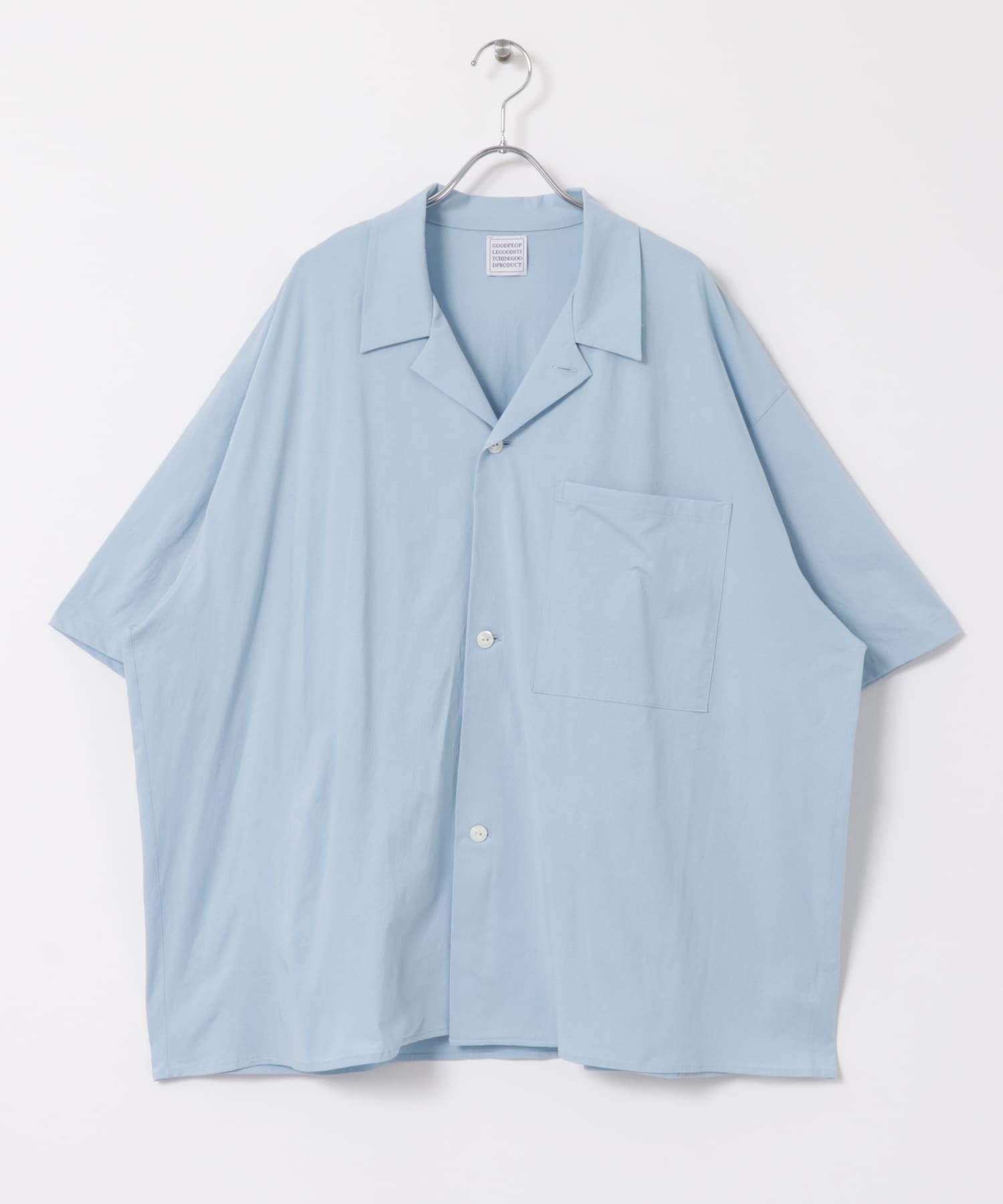 GGG　Open Collar Short-Sleeve Shirts SAX M