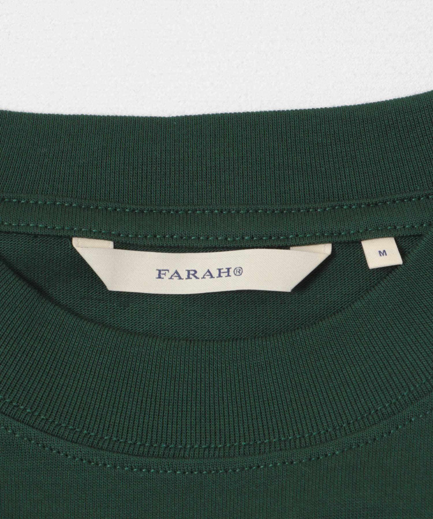 FARAH　Short-Sleeve T-shirts Classic Logo D.Green M