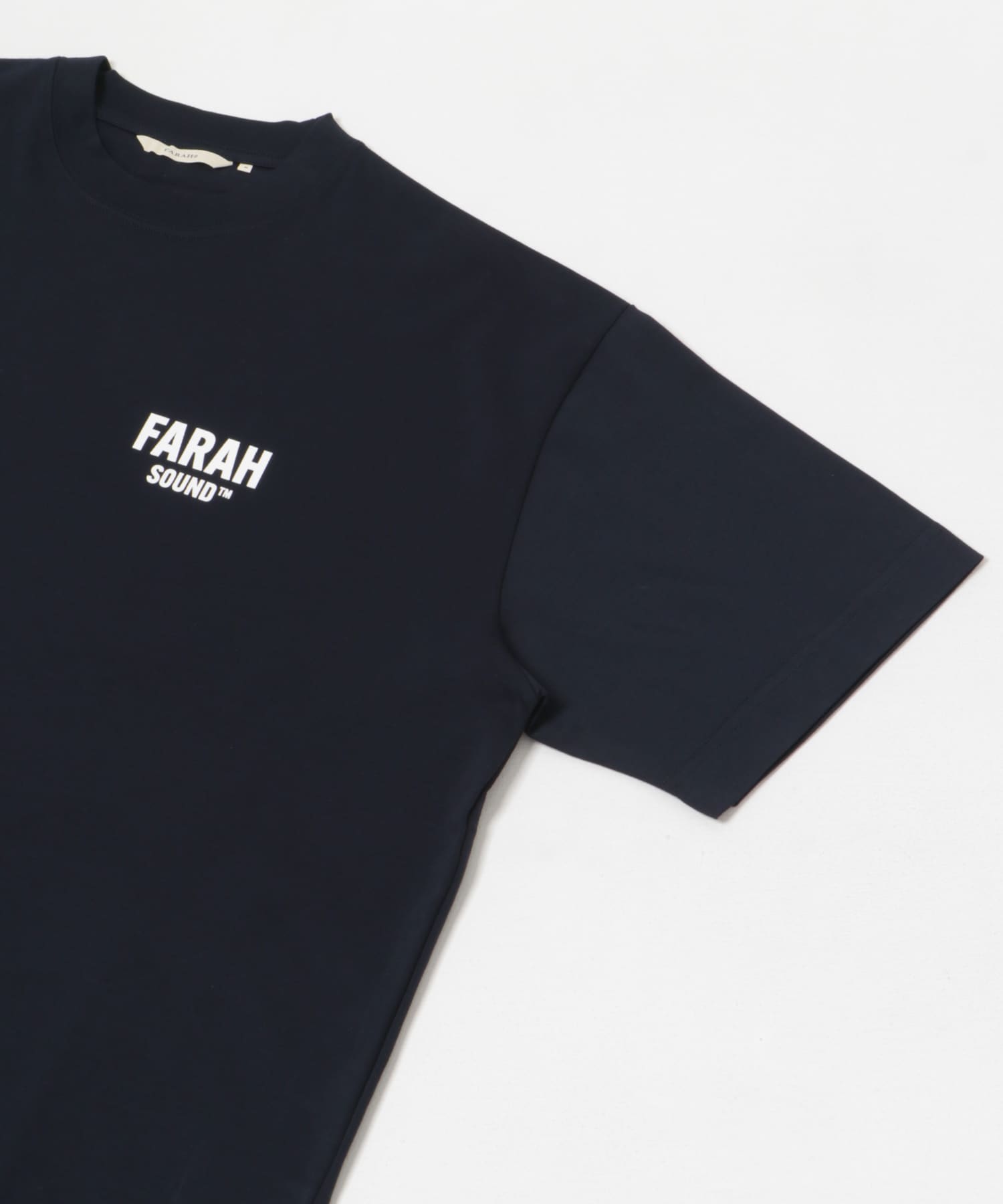 FARAH　Short-Sleeve T-shirts “FARAH SOUND” Navy M