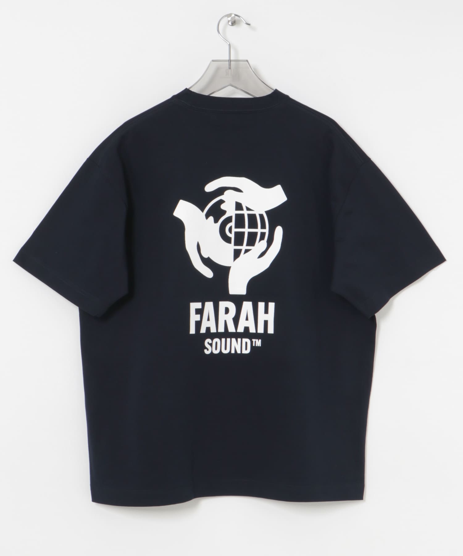 FARAH　Short-Sleeve T-shirts “FARAH SOUND” Navy M