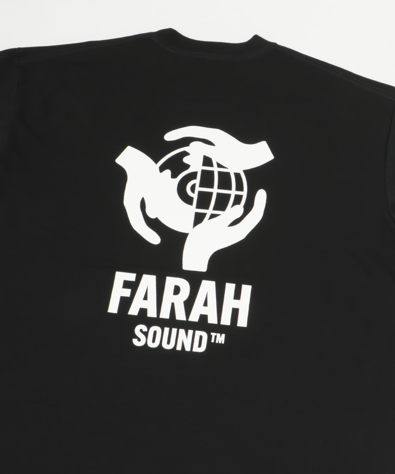 FARAH　Short-Sleeve T-shirts “FARAH SOUND” Black M