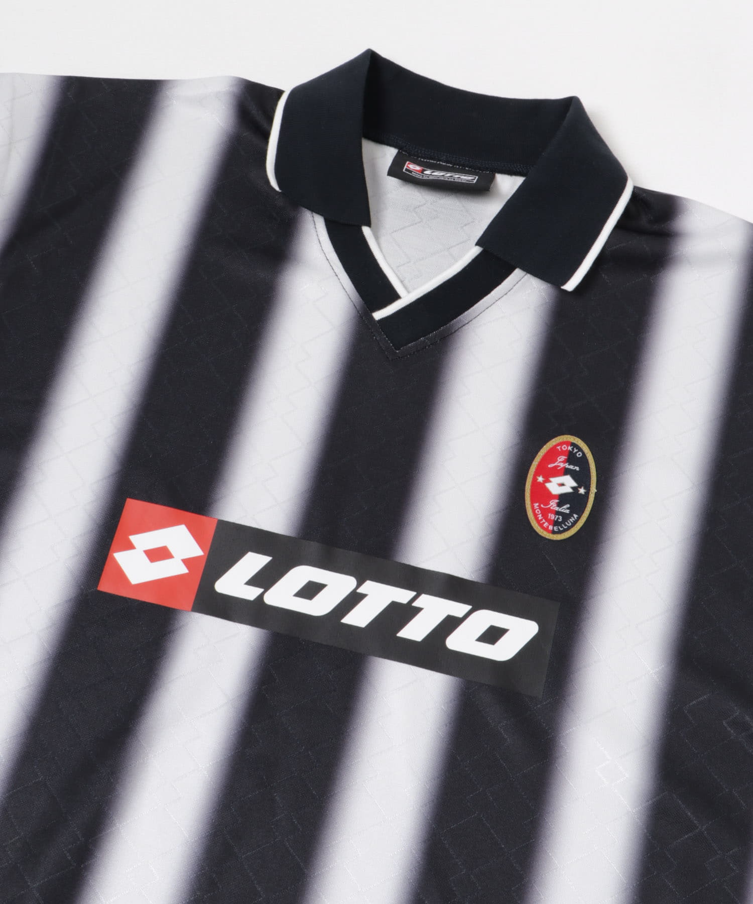 LOTTO　FADE STRIPE GAME SHIRTS WHT×BLK M