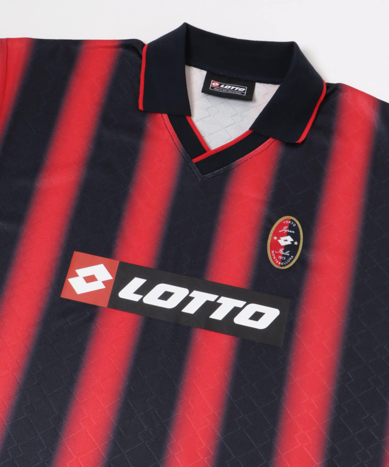 LOTTO　FADE STRIPE GAME SHIRTS RED×BLK M