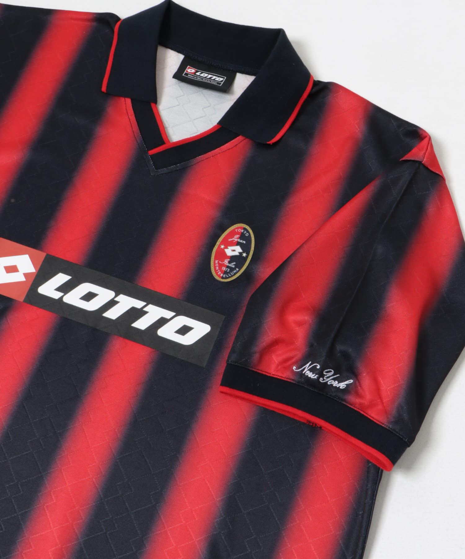 LOTTO　FADE STRIPE GAME SHIRTS RED×BLK M