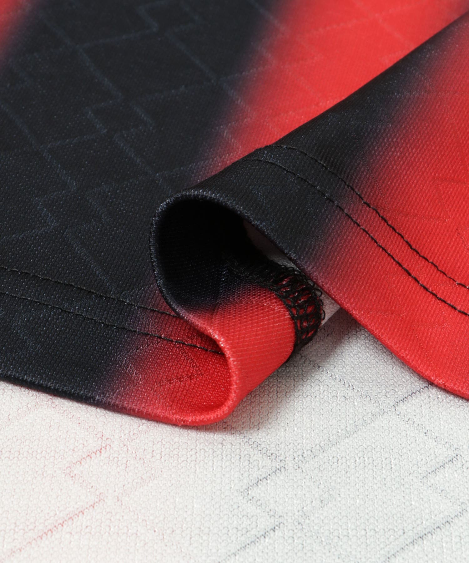 LOTTO　FADE STRIPE GAME SHIRTS RED×BLK M