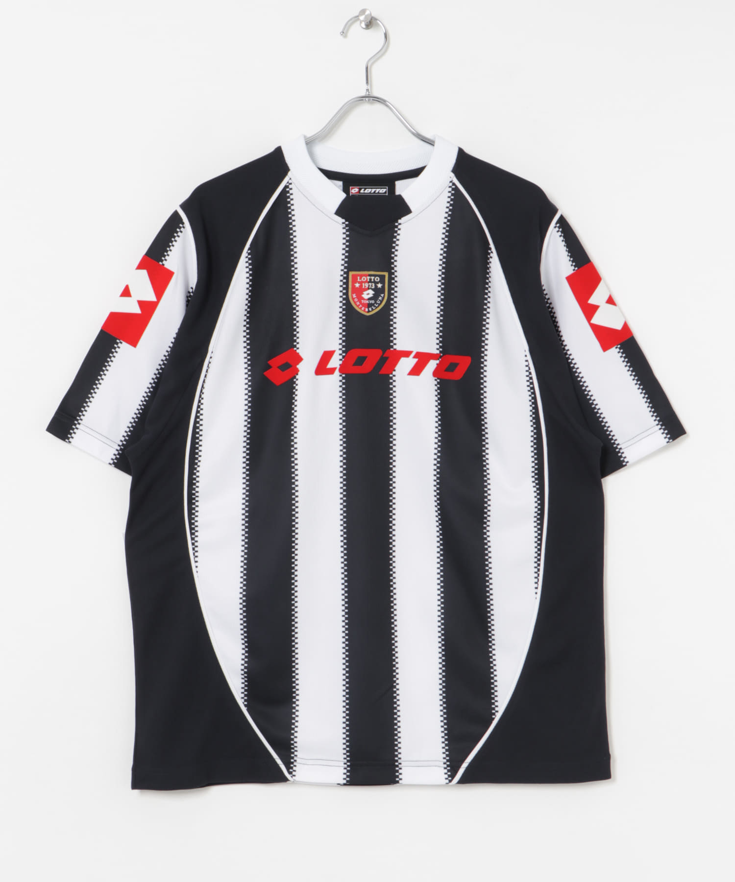 LOTTO　STRIPE GAME SHIRTS WHT×NVY M