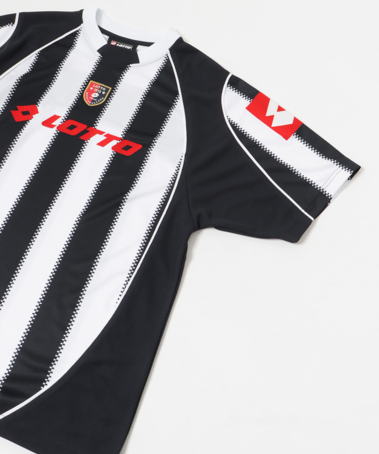 LOTTO　STRIPE GAME SHIRTS WHT×NVY M