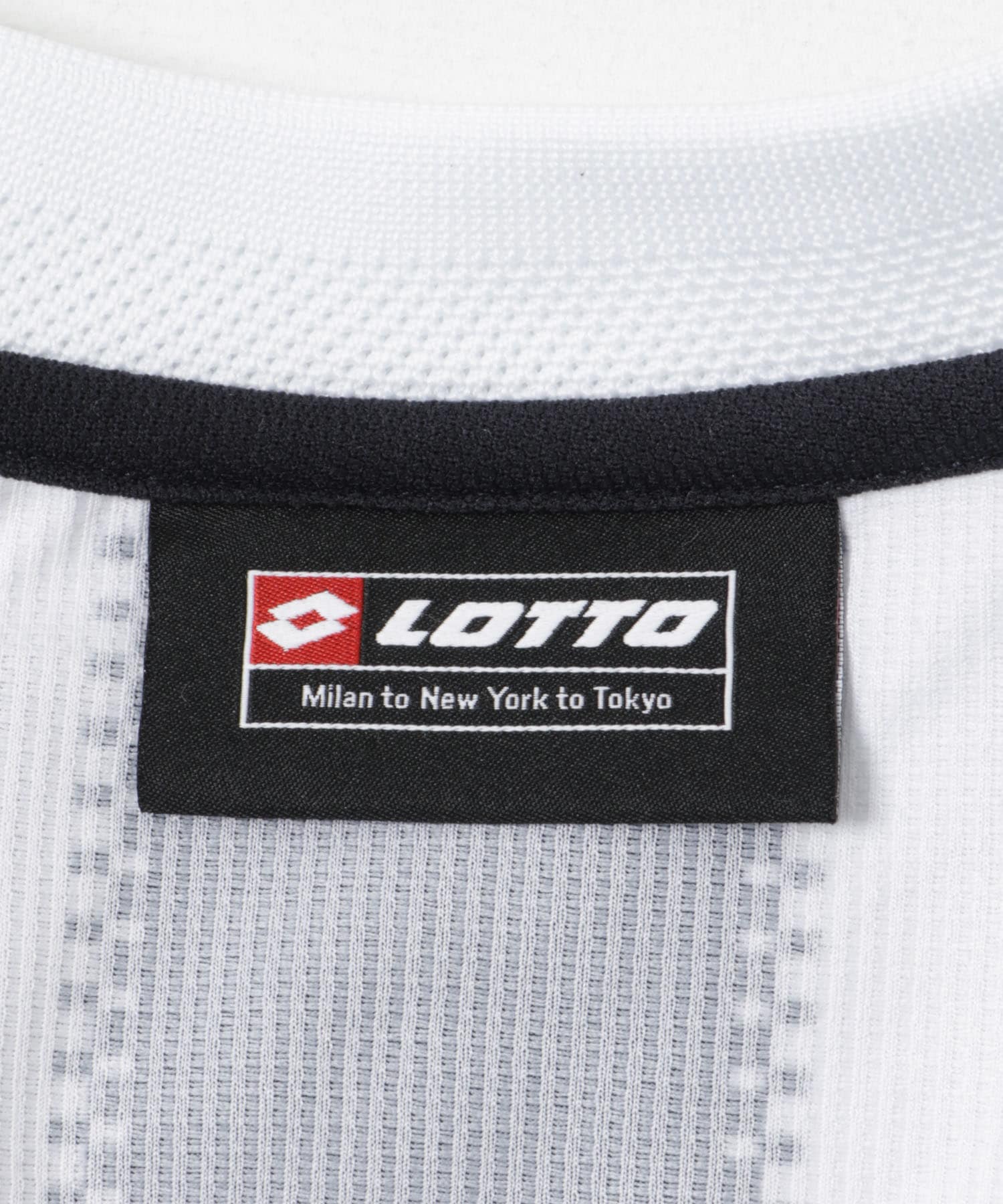 LOTTO　STRIPE GAME SHIRTS WHT×NVY M