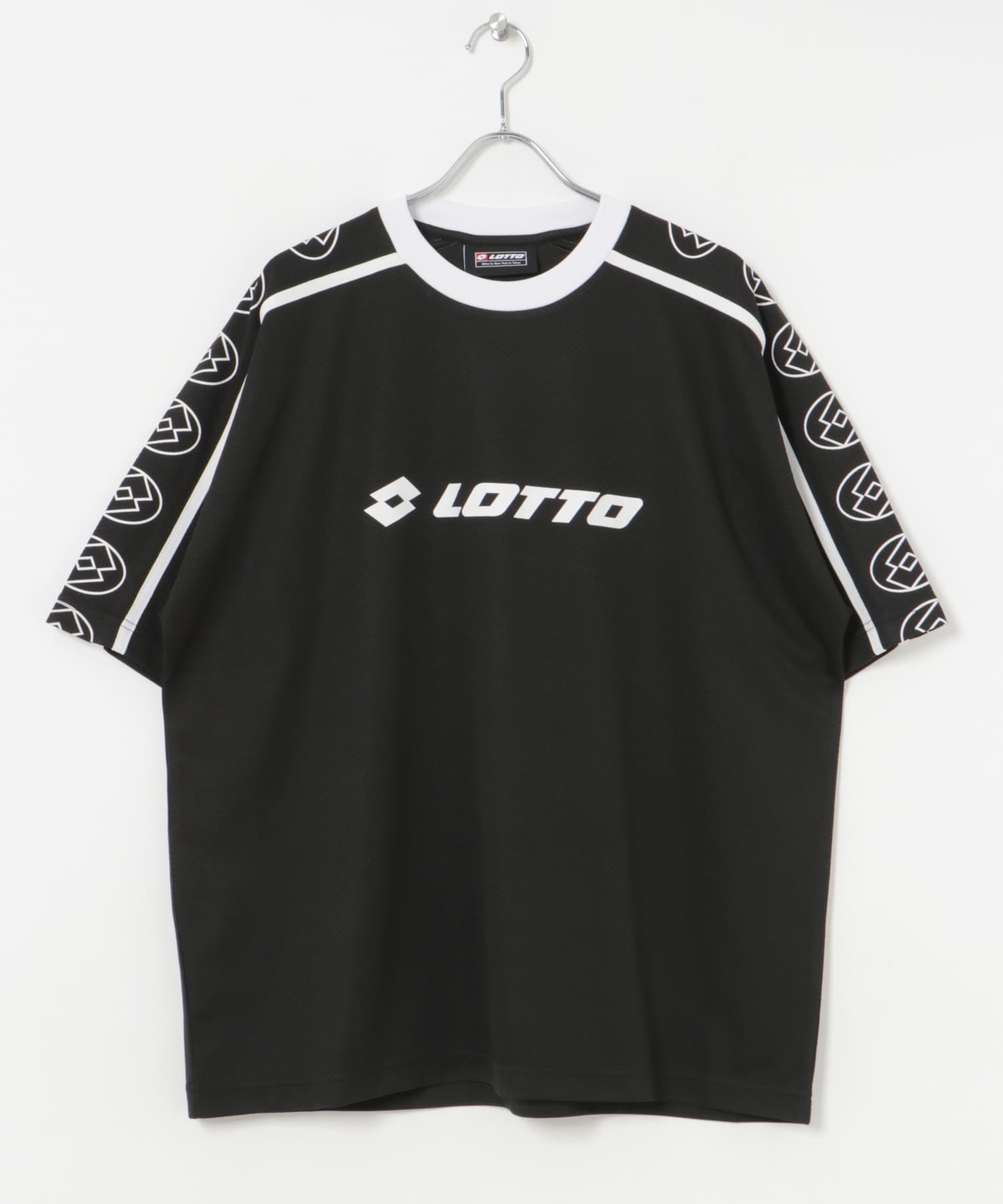 LOTTO　LOGO PRA-SHIRTS BLACK M