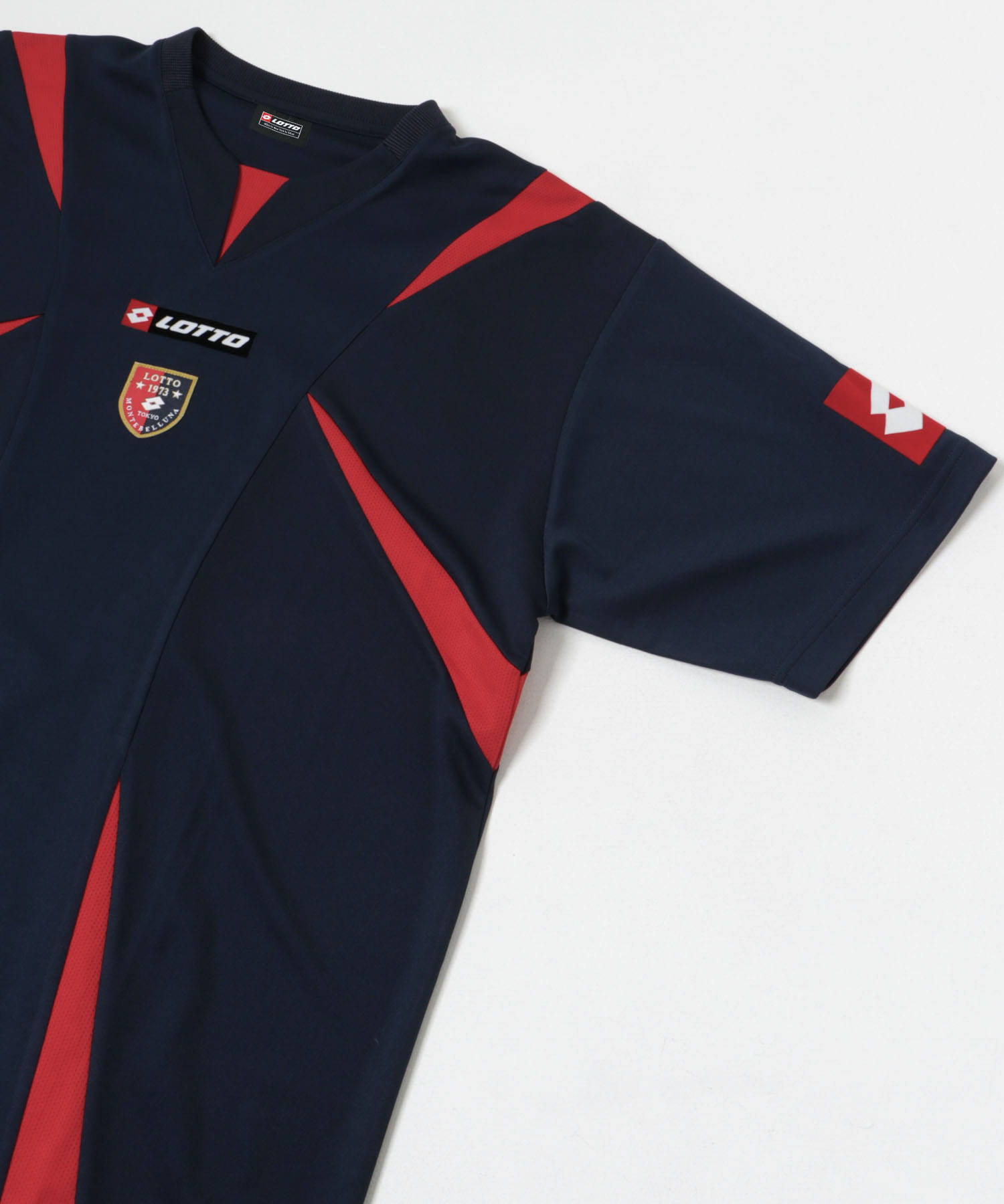 LOTTO　PANEL GAME SHIRTS NVY×RED M