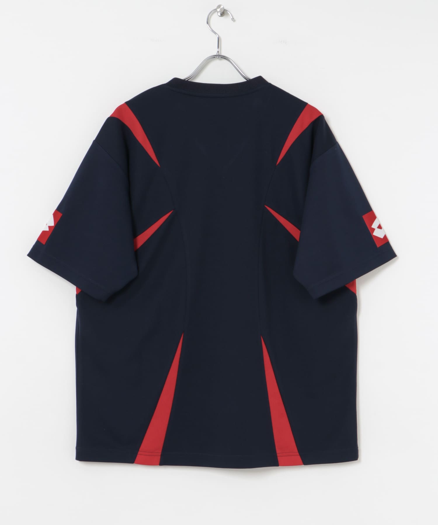 LOTTO　PANEL GAME SHIRTS NVY×RED M