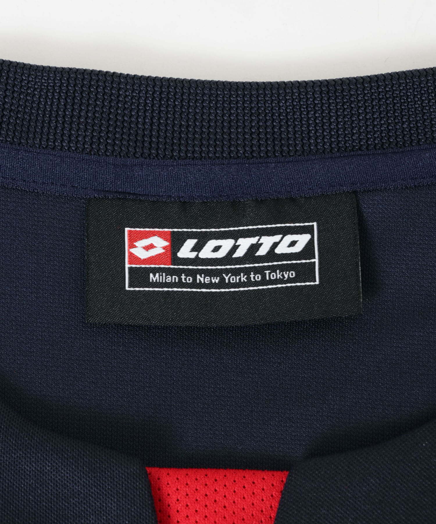 LOTTO　PANEL GAME SHIRTS NVY×RED M