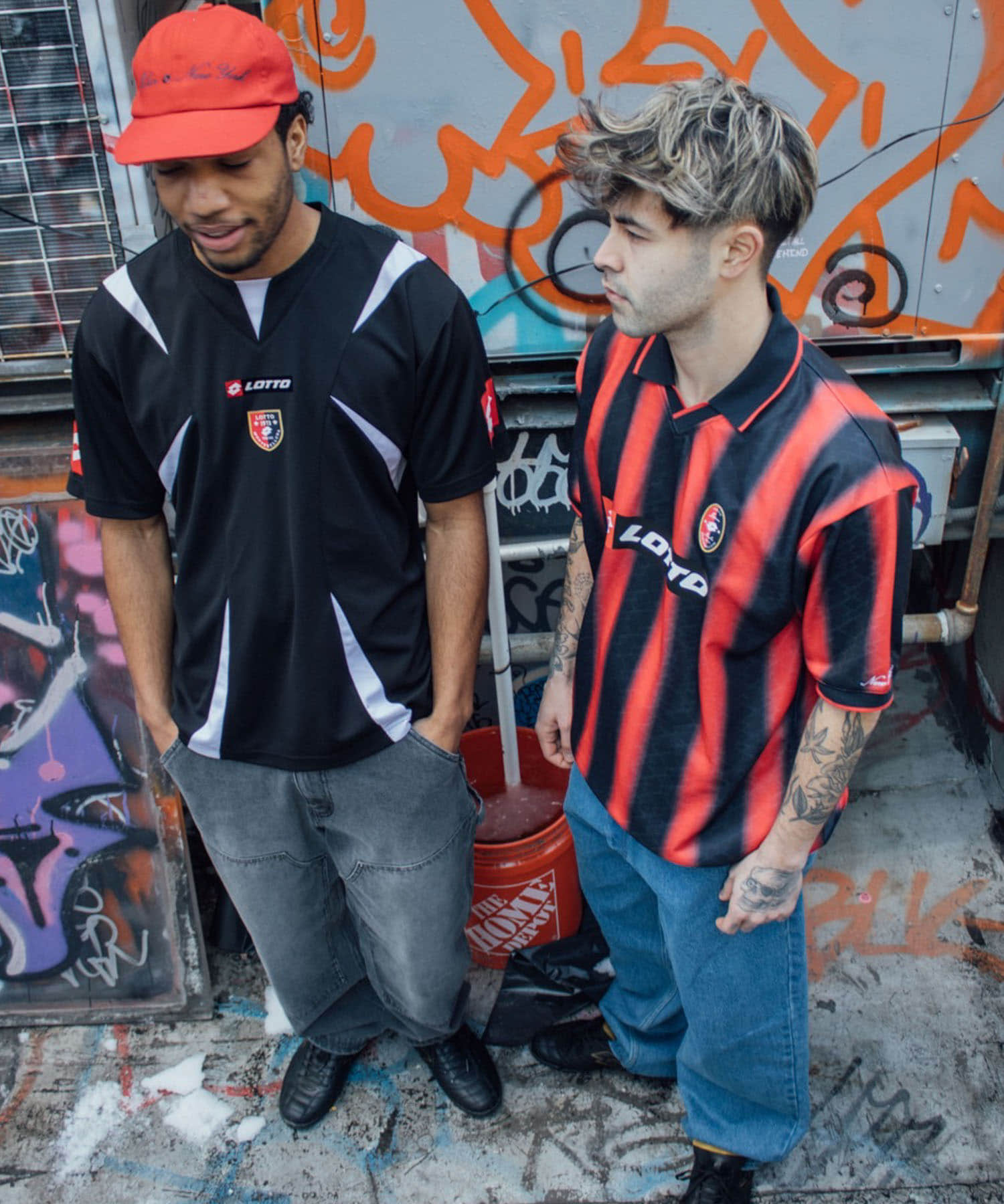 LOTTO　PANEL GAME SHIRTS BLK×WHT M