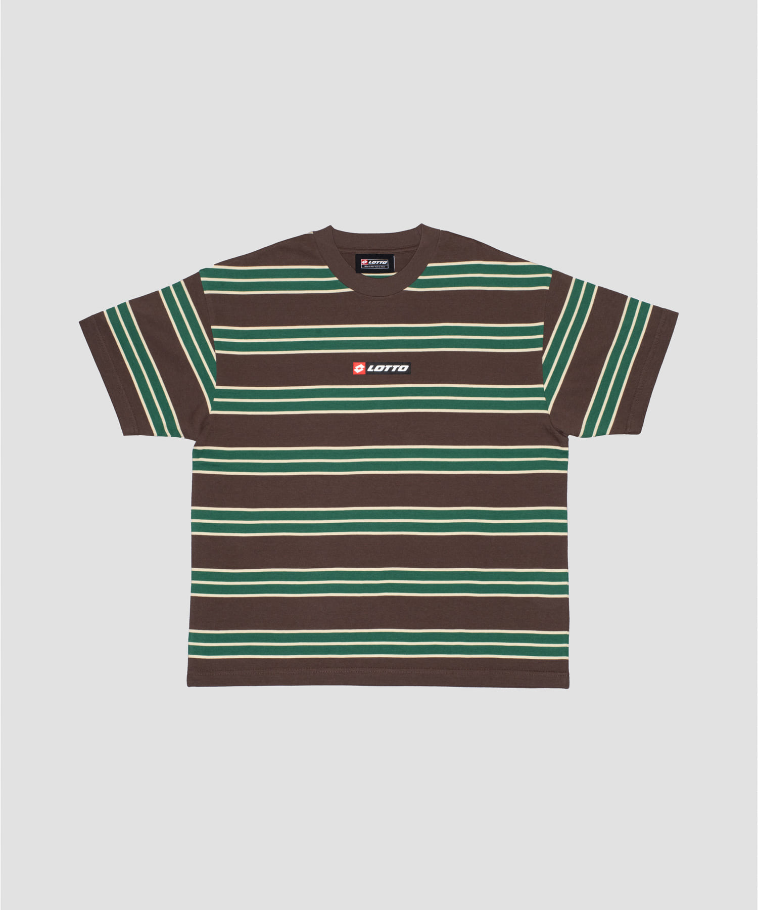 LOTTO　MULTI BORDER T-SHIRTS BROWN M