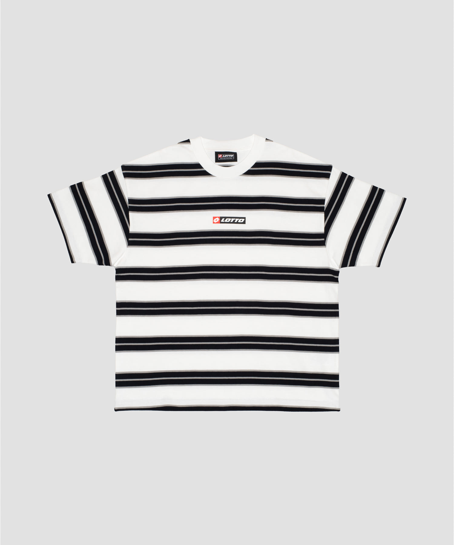 LOTTO　MULTI BORDER T-SHIRTS WHITE M