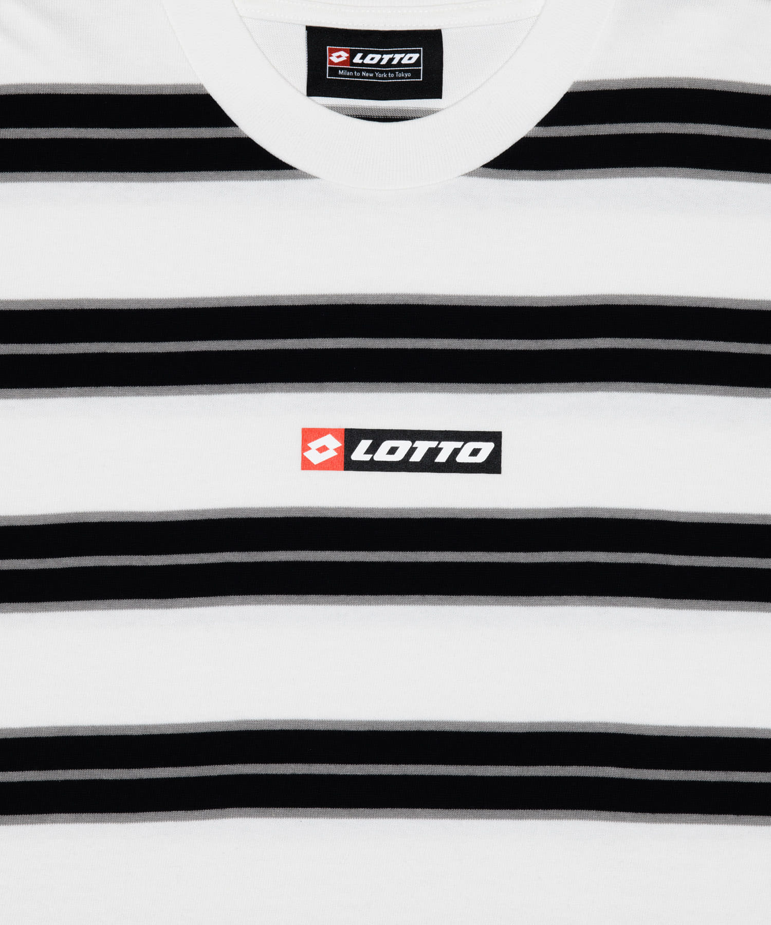 LOTTO　MULTI BORDER T-SHIRTS WHITE M