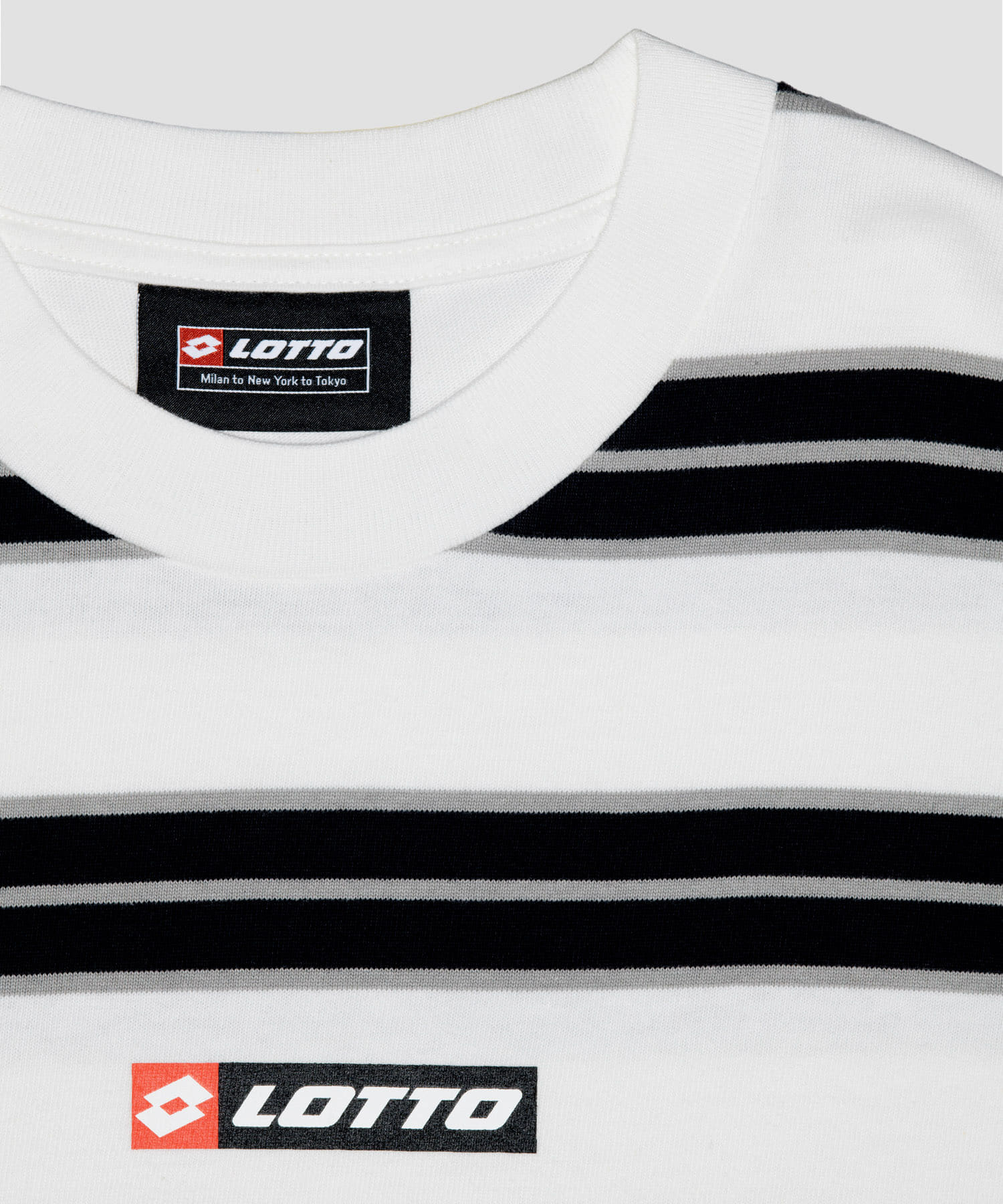LOTTO　MULTI BORDER T-SHIRTS WHITE M