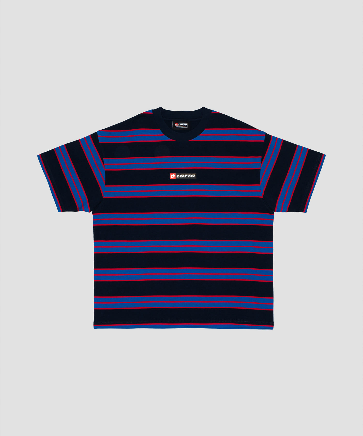 LOTTO　MULTI BORDER T-SHIRTS NAVY M
