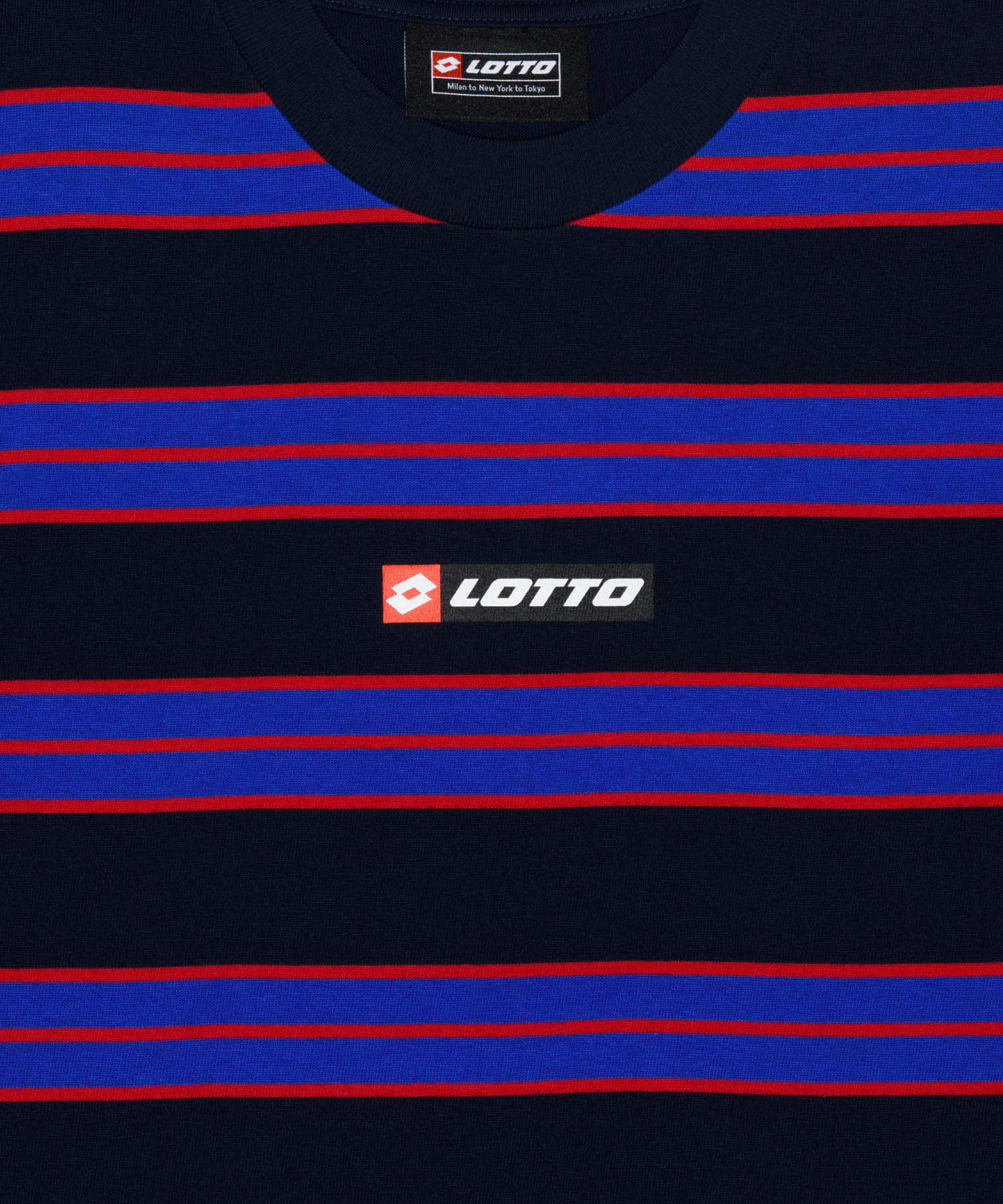 LOTTO　MULTI BORDER T-SHIRTS NAVY M
