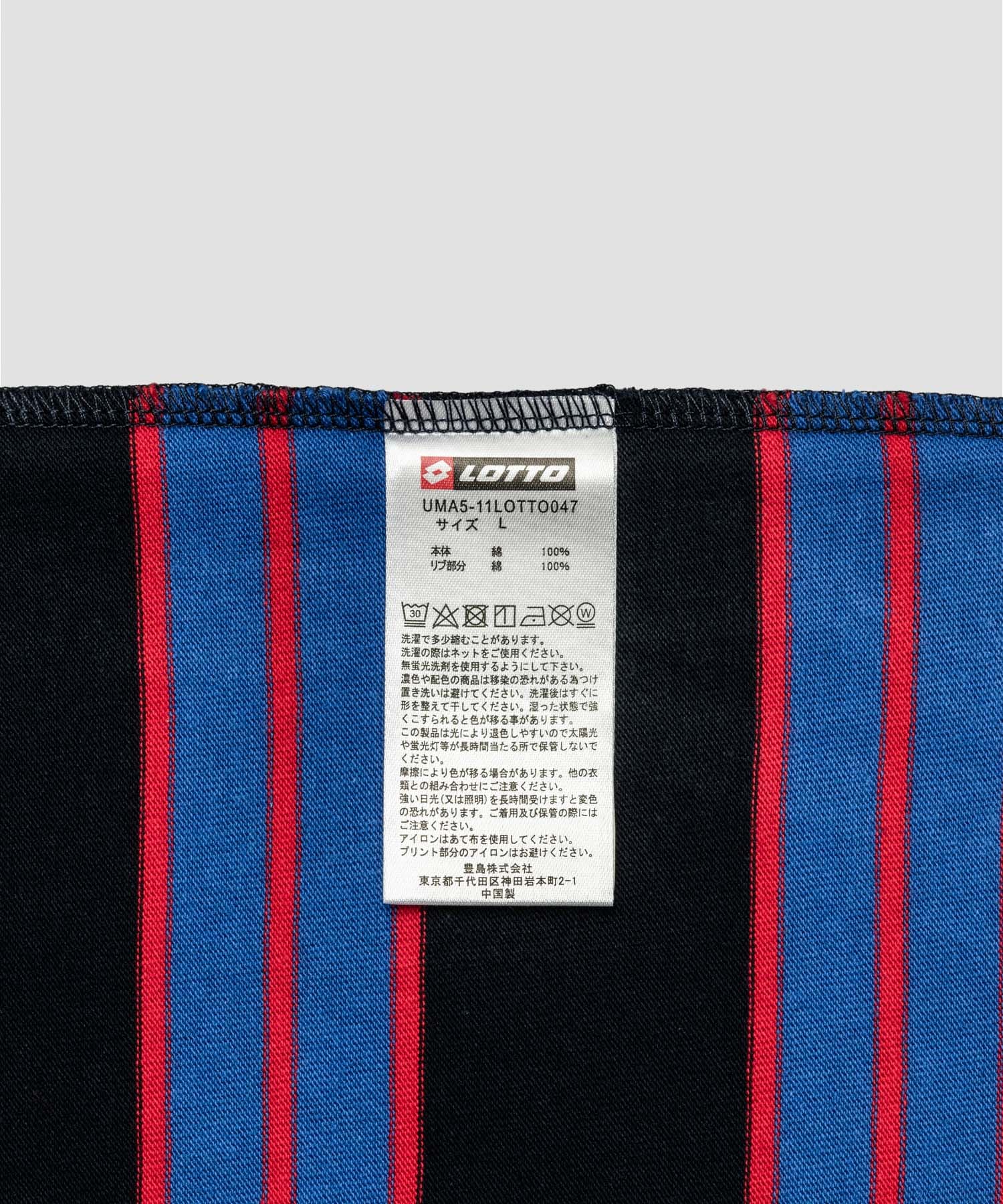 LOTTO　MULTI BORDER T-SHIRTS NAVY M