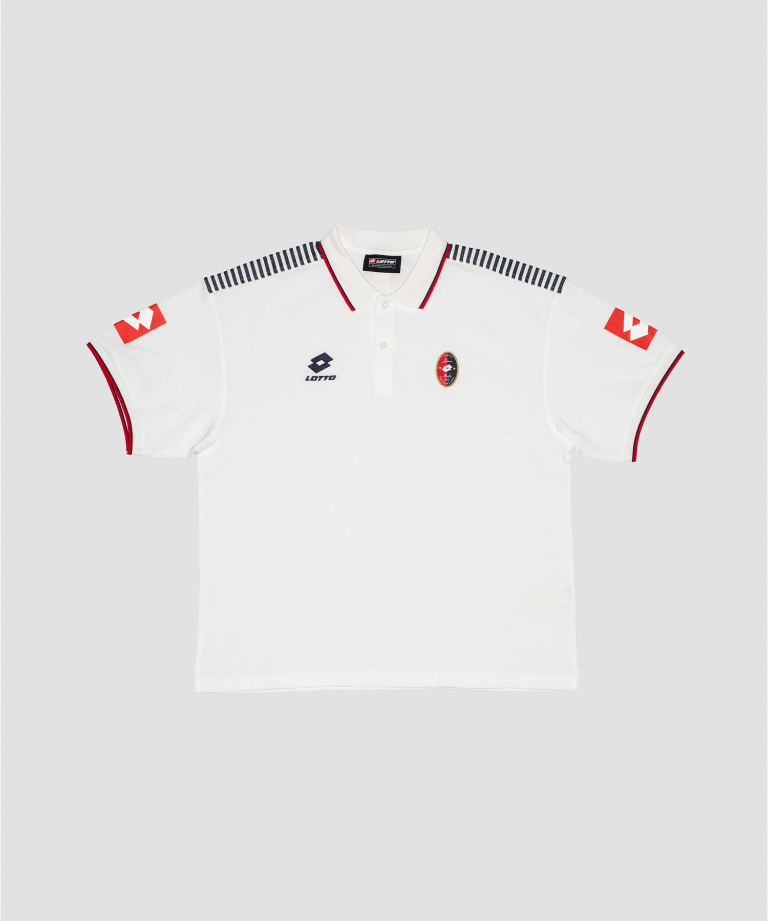 LOTTO　DESIGN POLO SHIRTS WHITE M