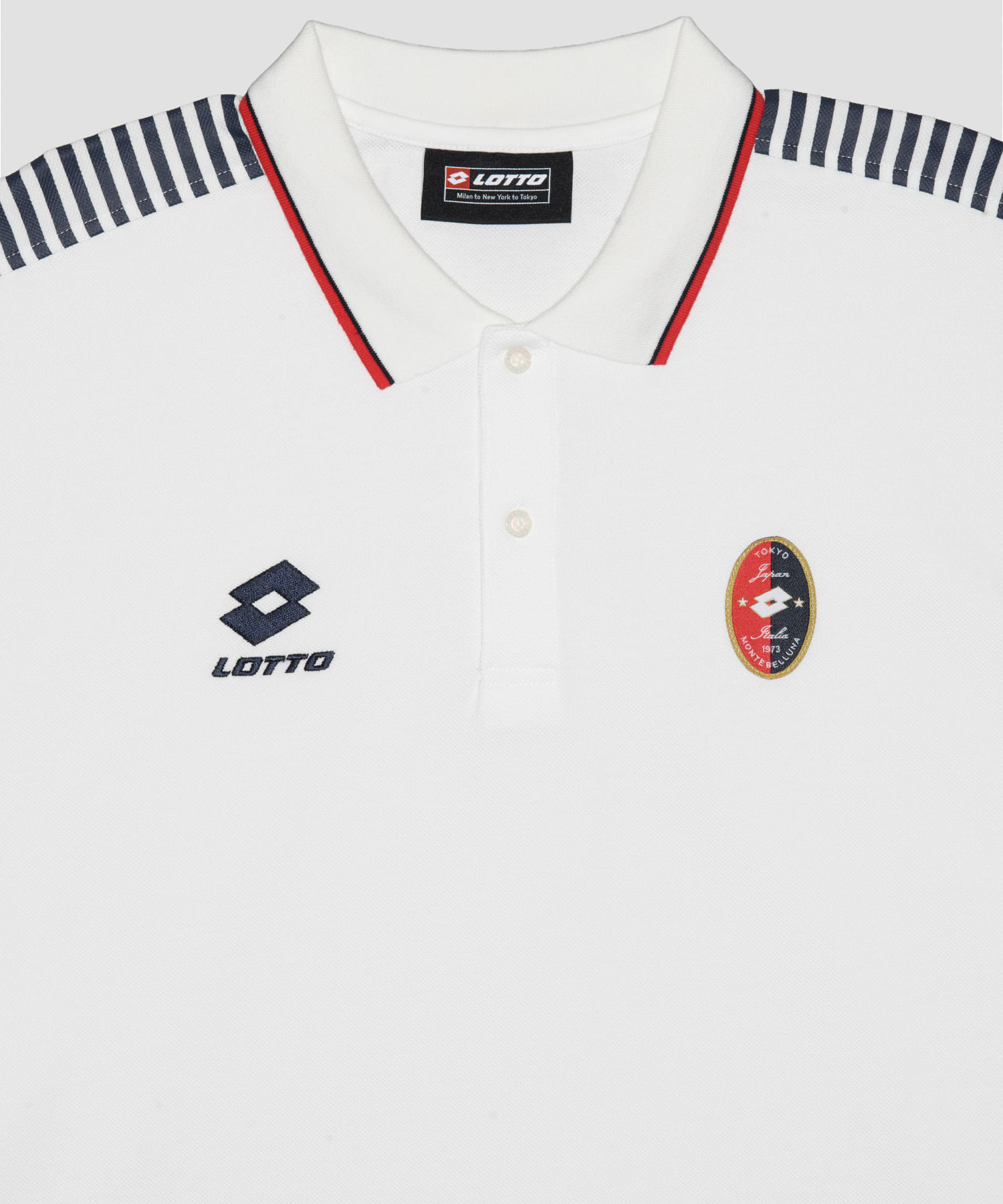 LOTTO　DESIGN POLO SHIRTS WHITE M