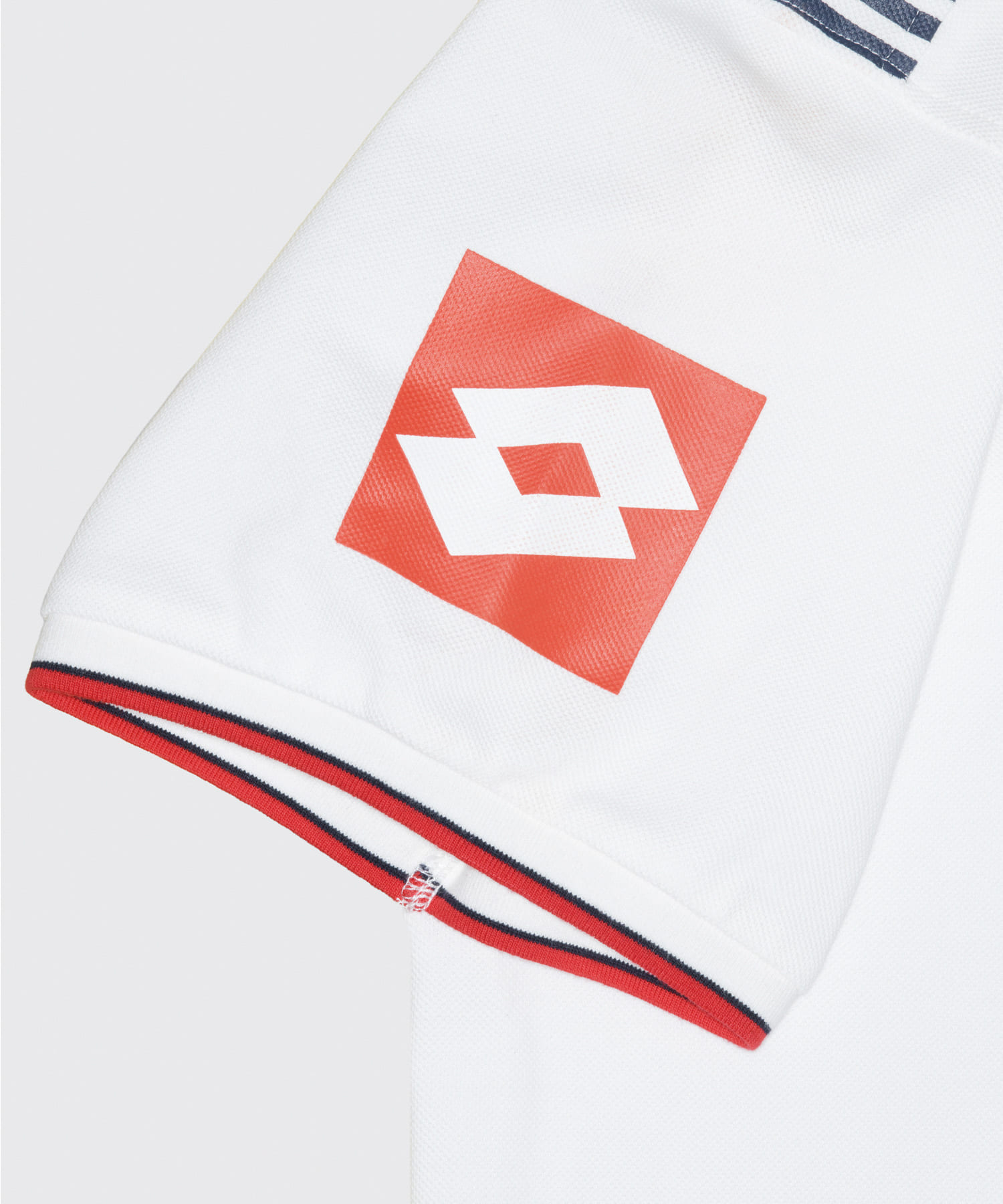 LOTTO　DESIGN POLO SHIRTS WHITE M
