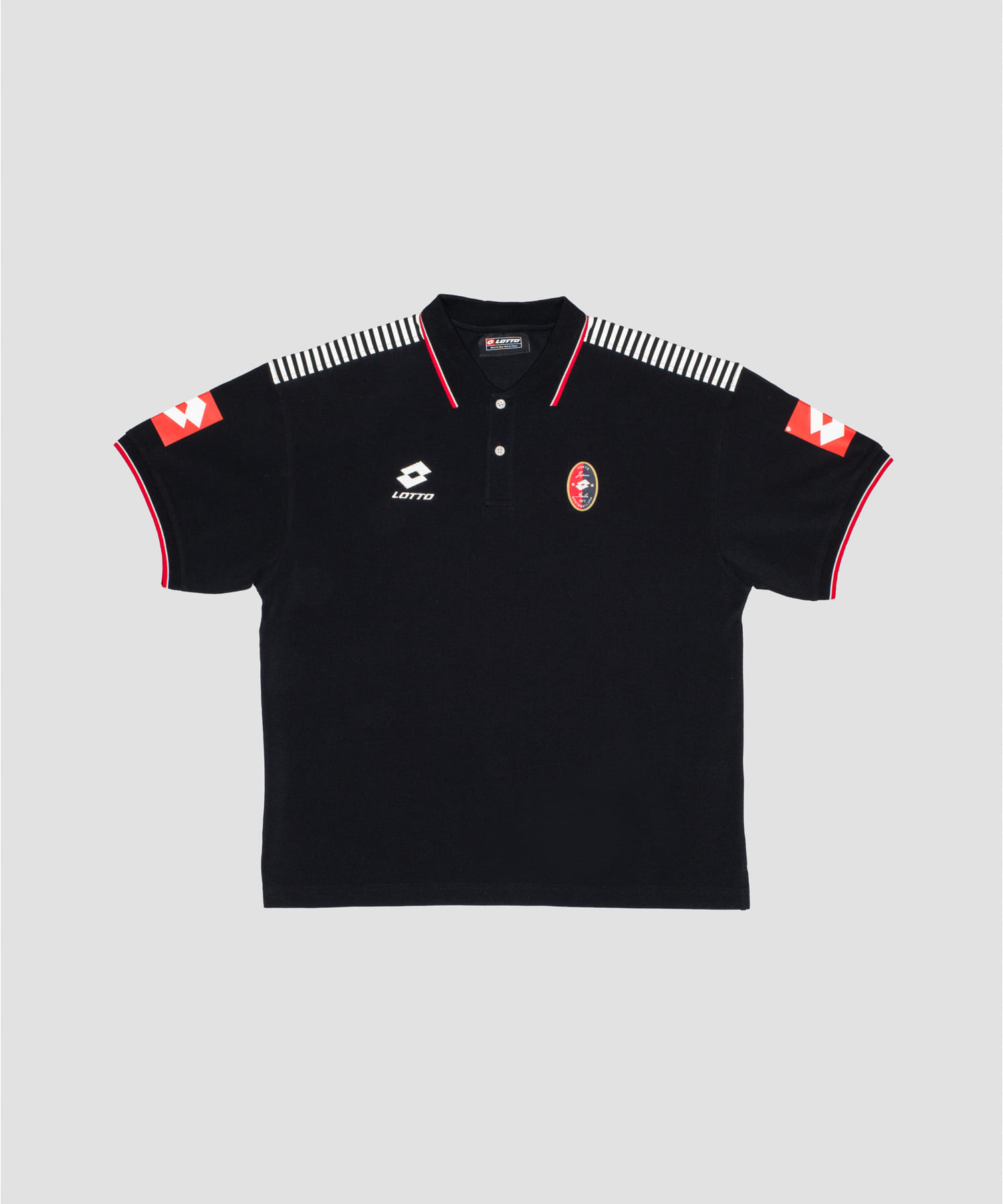 LOTTO　DESIGN POLO SHIRTS BLACK M