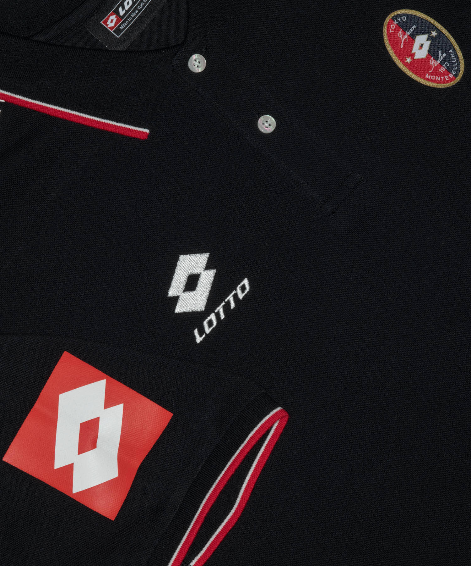 LOTTO　DESIGN POLO SHIRTS BLACK M