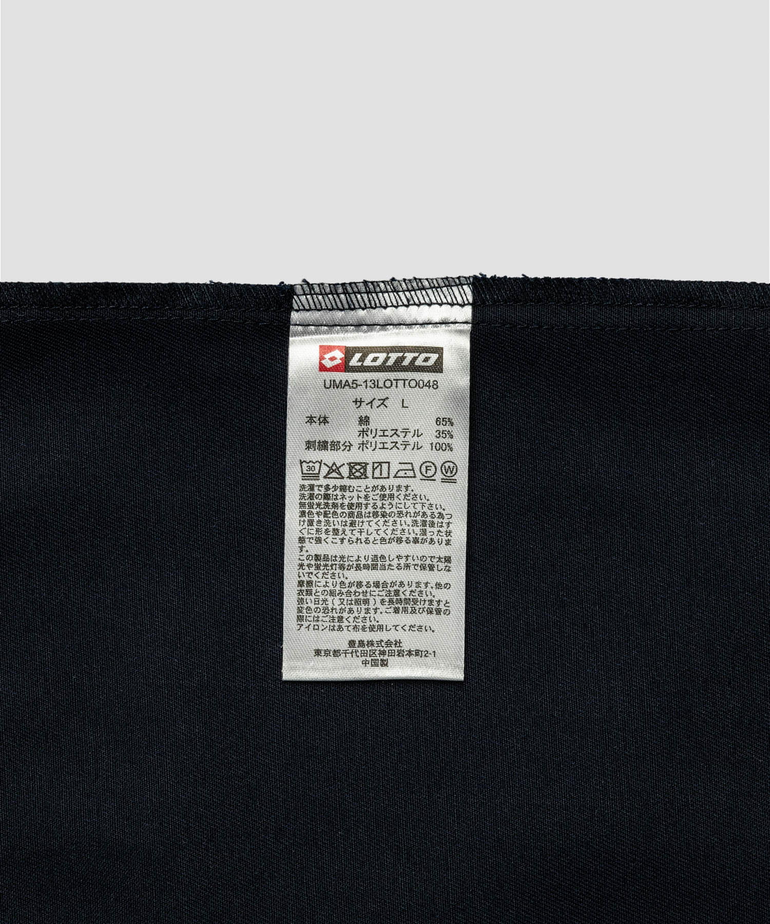 LOTTO　TC TWILL HALF ZIP SHIRTS BLACK M