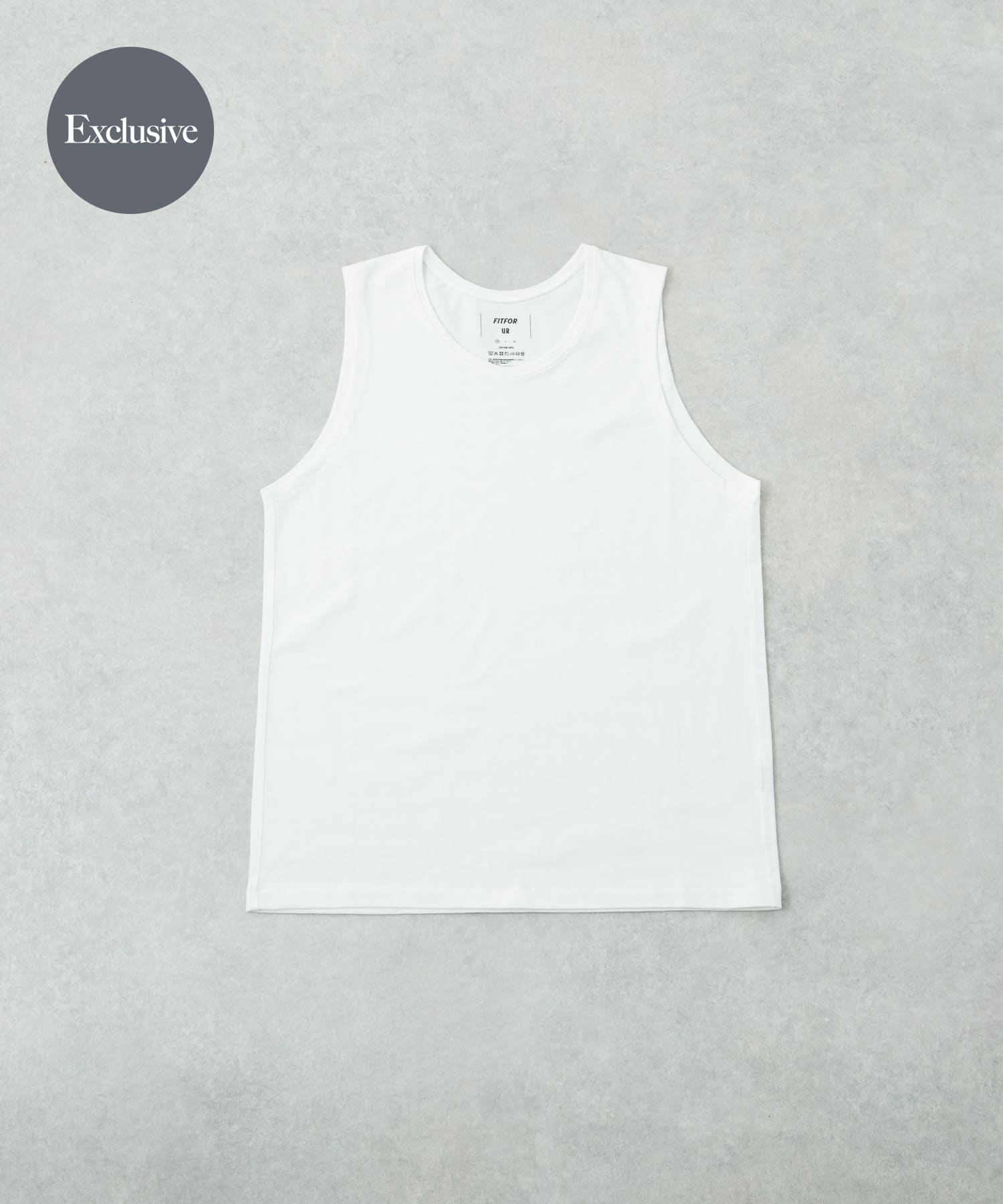 『別注』FITFOR×URBAN RESEARC　WIDE SLEEVE LESS T-SHIRTS WHITE M