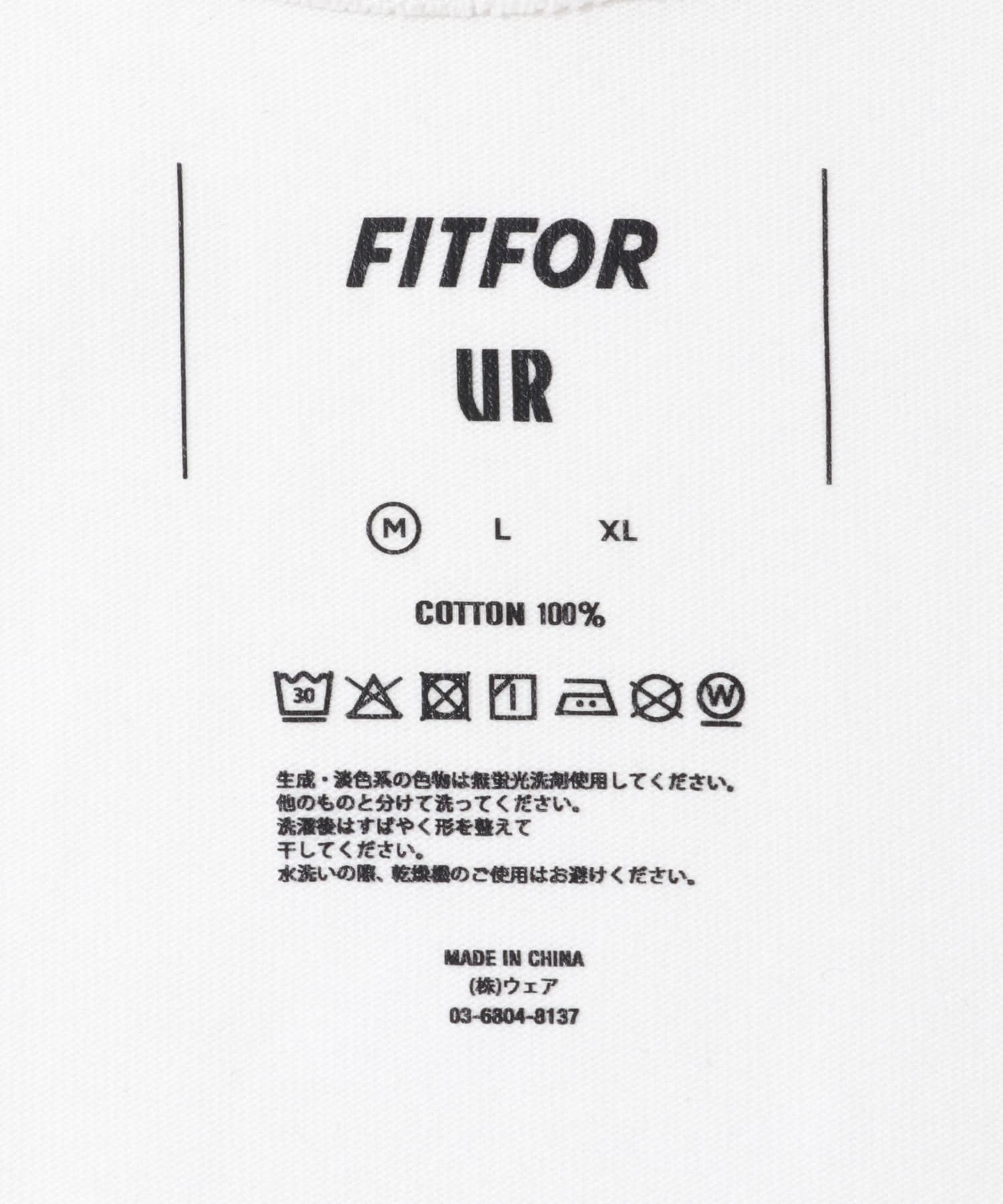 『別注』FITFOR×URBAN RESEARC　WIDE SLEEVE LESS T-SHIRTS WHITE M
