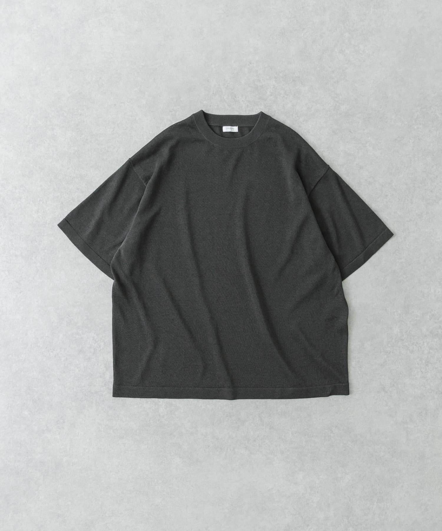 『別注』crepuscule×UR　Washi Knit Short-Sleeve T-shirts Charcoal 2