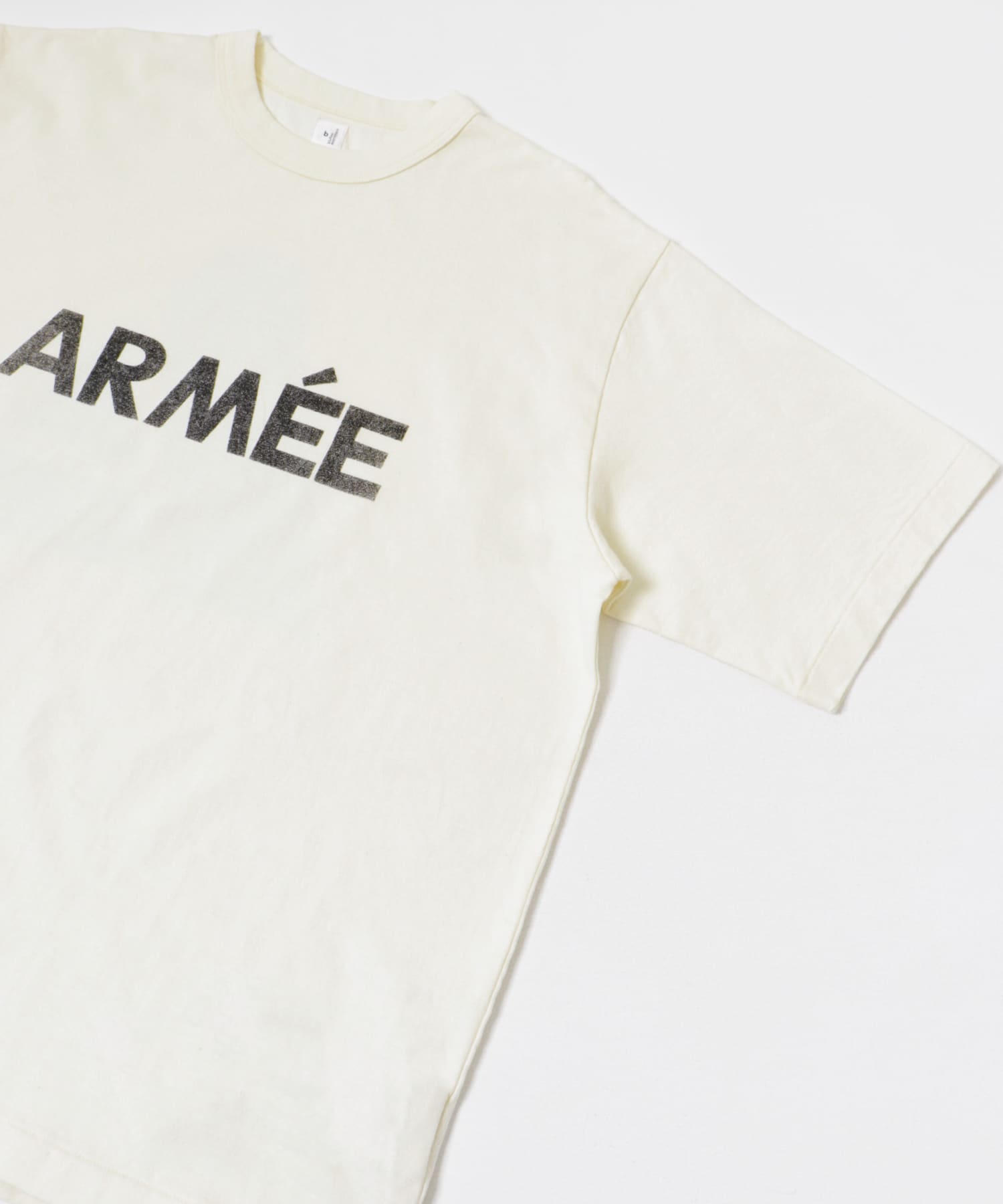blurhmsROOTSTOCK　ARMEE Print T-shirts WIDE Ivory/Blk 3
