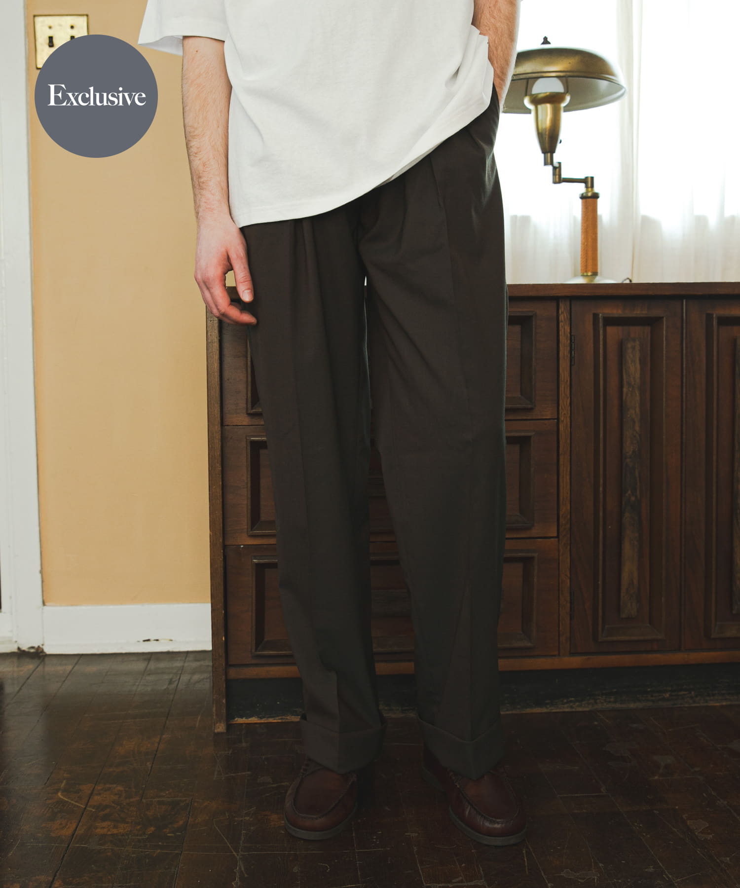 『別注』BROOKS BROTHERS×UR　TWO INTUCK TROUSERS