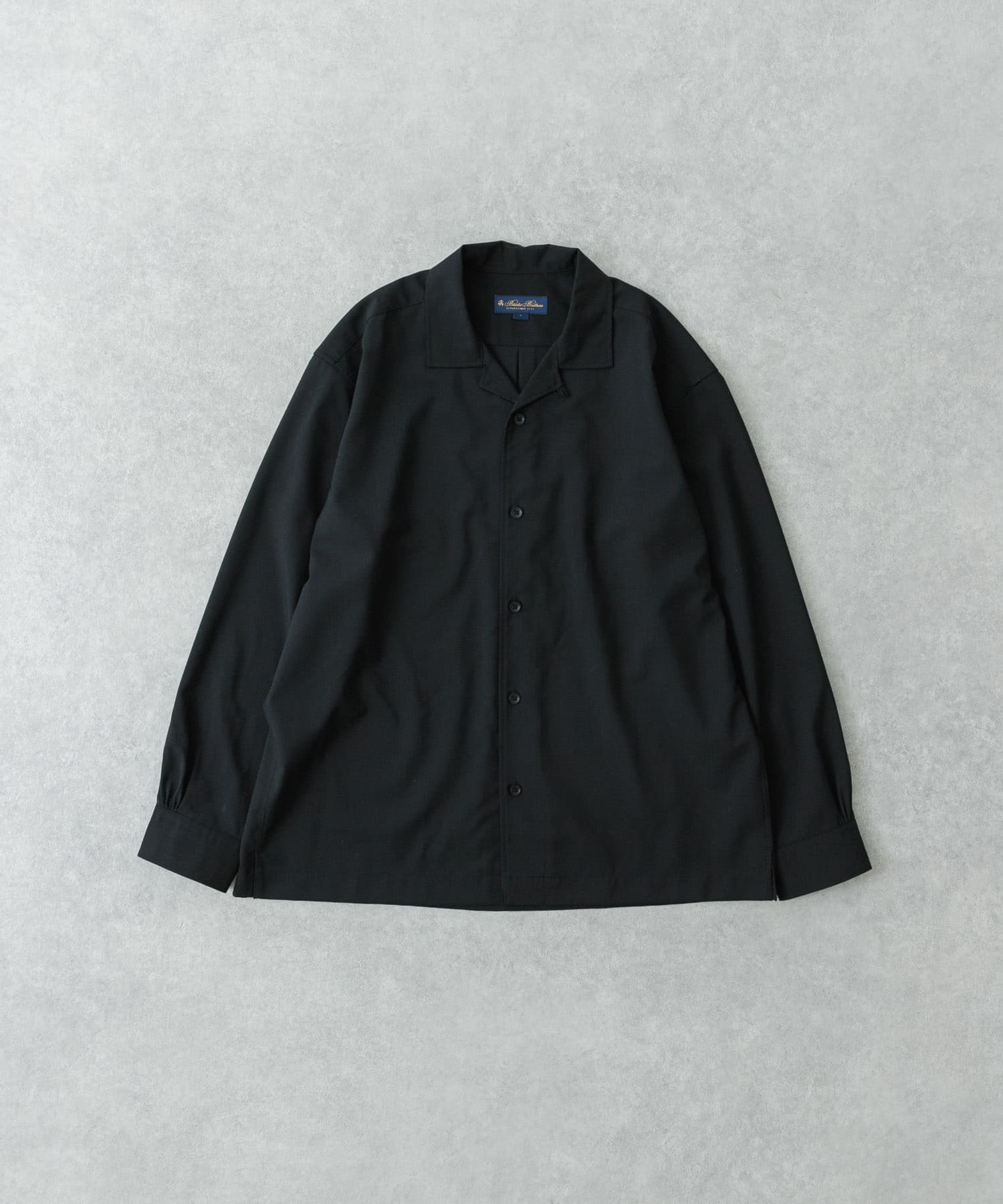 『別注』BROOKS BROTHERS×UR　OPEN COLLAR L/S SHIRTS BLACK L