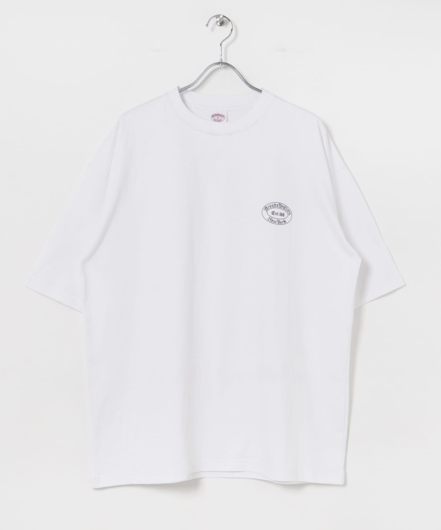 『別注』BROOKS BROTHERS×UR　OVAL LOGO S/S T-SHIRTS WHITE M