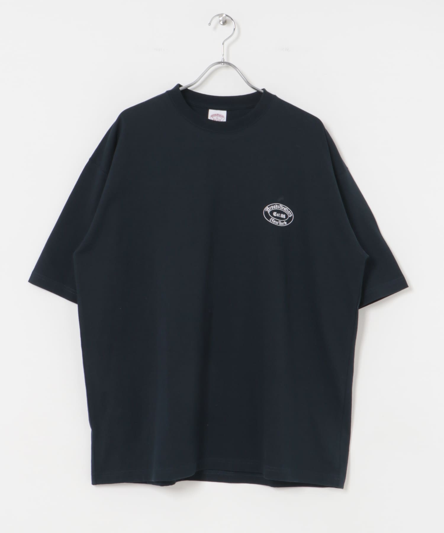 『別注』BROOKS BROTHERS×UR　OVAL LOGO S/S T-SHIRTS NAVY M