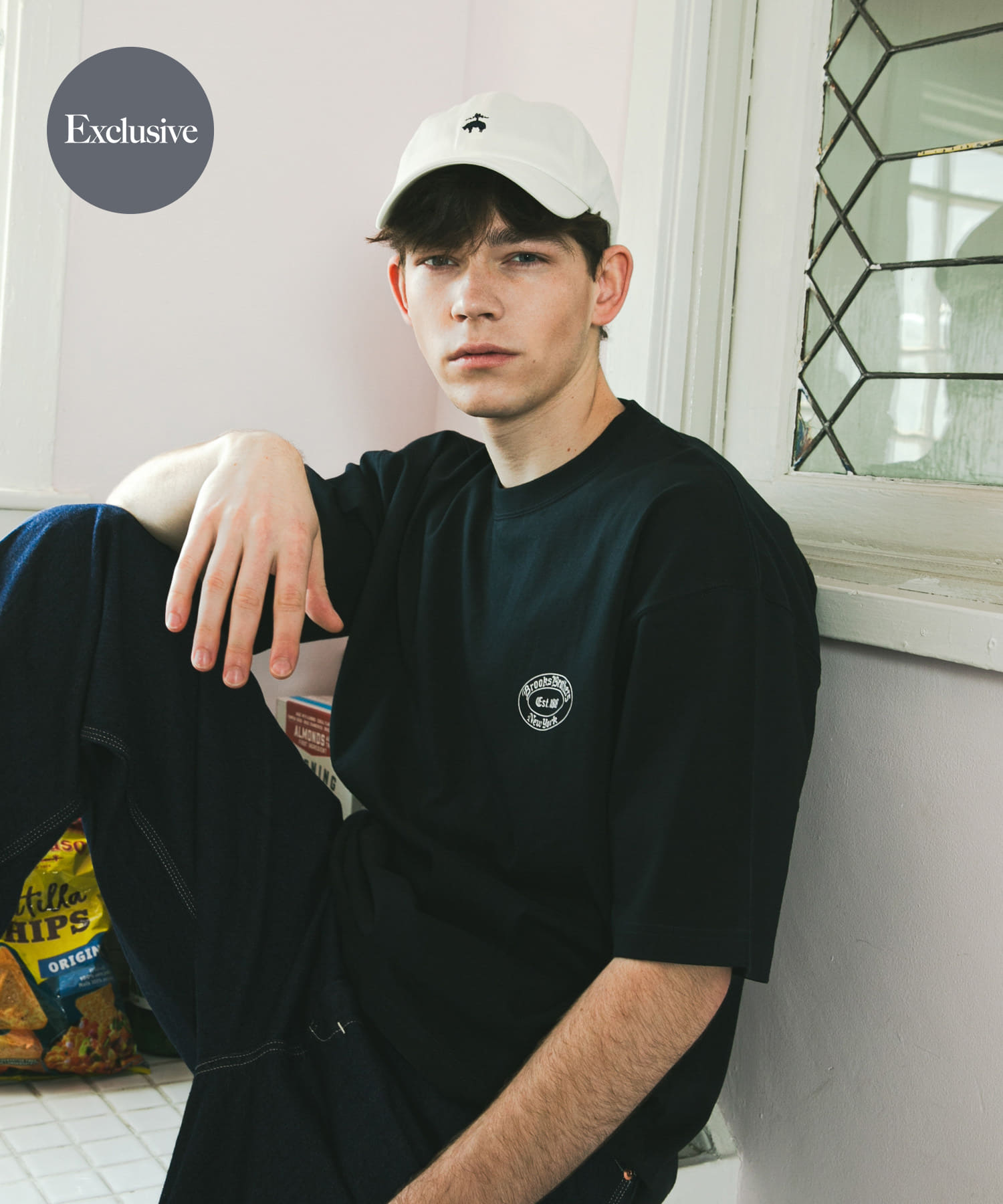 『別注』BROOKS BROTHERS×UR　OVAL LOGO S/S T-SHIRTS