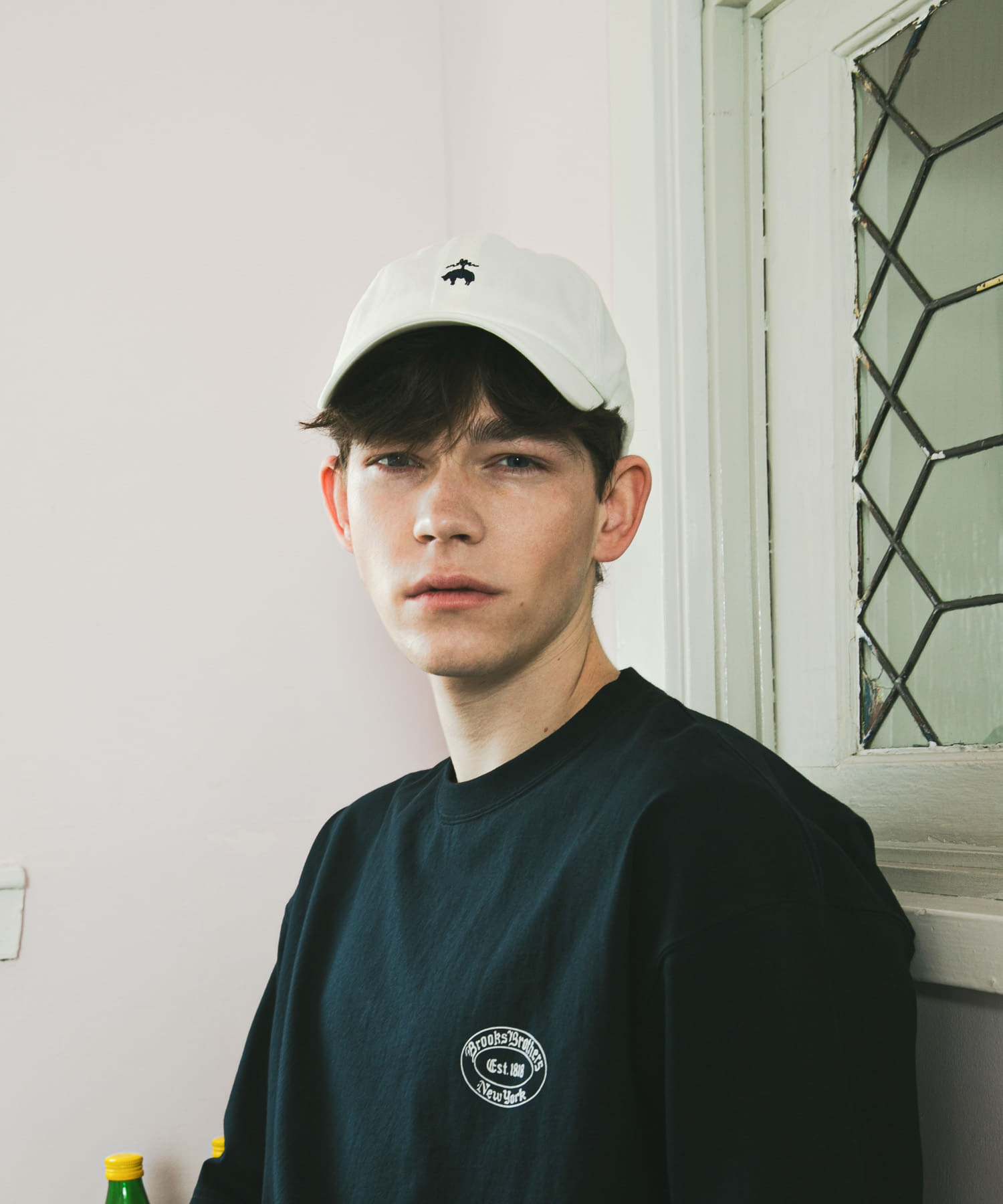 『別注』BROOKS BROTHERS×UR　GF COTTON TWILL CAP WHITE one