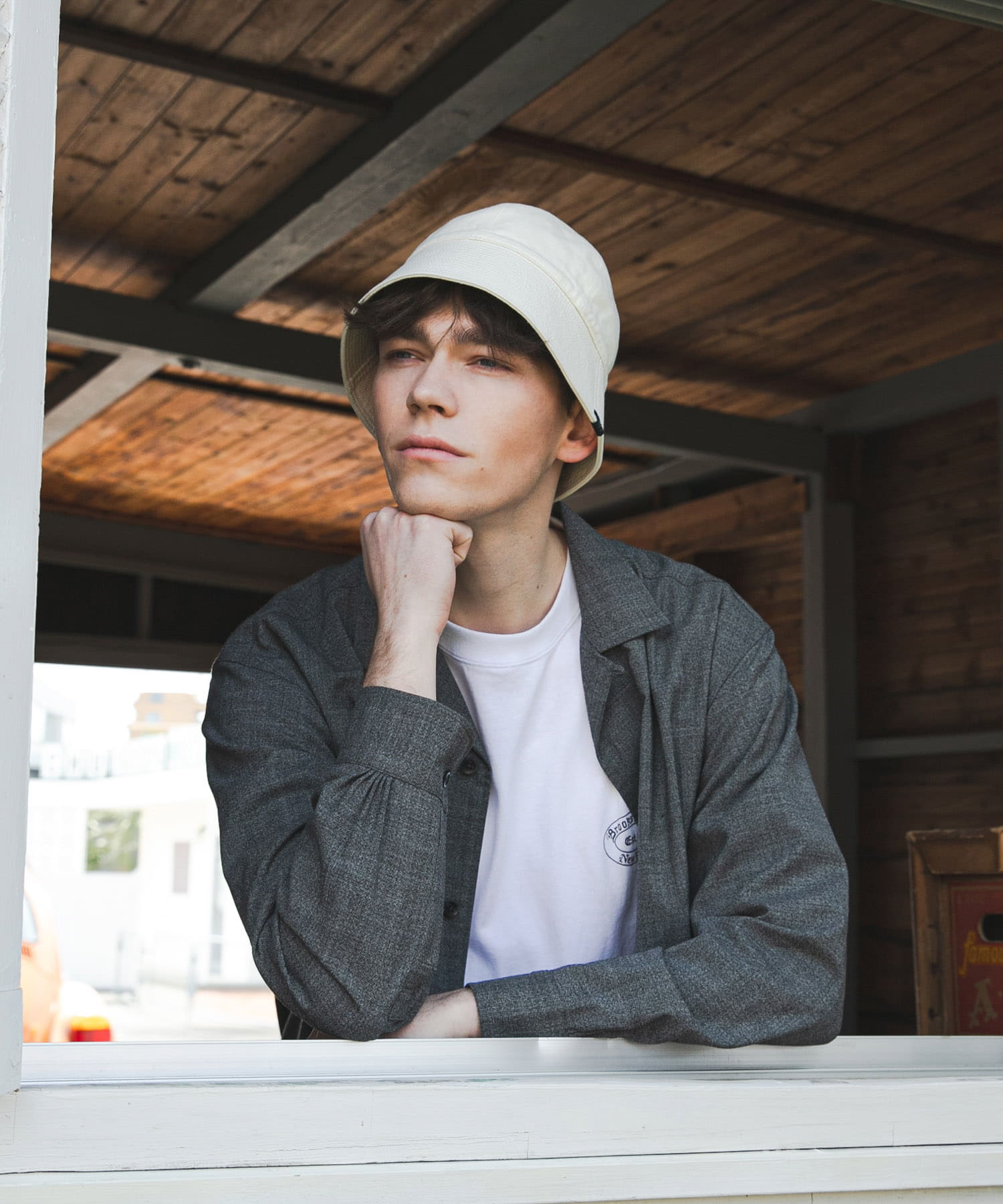 『別注』BROOKS BROTHERS×UR　CT TWILL SAILOR HAT NATURAL FREE