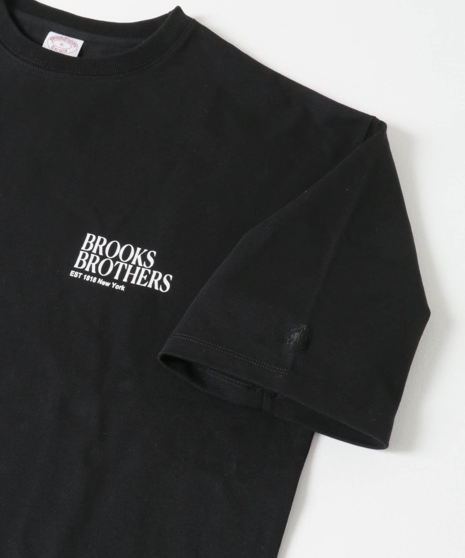 BROOKS BROTHERS　KNT JERSEYBB PRNT SS T-SHIRTS BLACK M