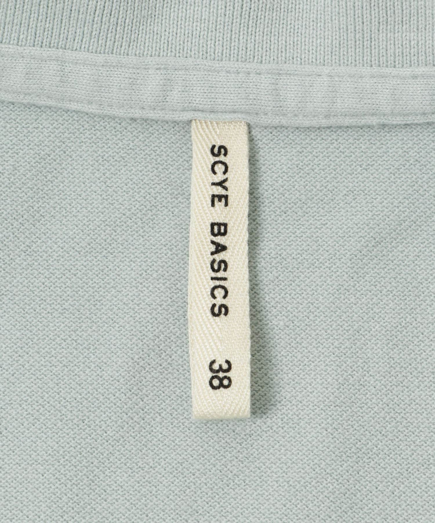 Scye　Cotton Pique Polo Shirts アクア 40