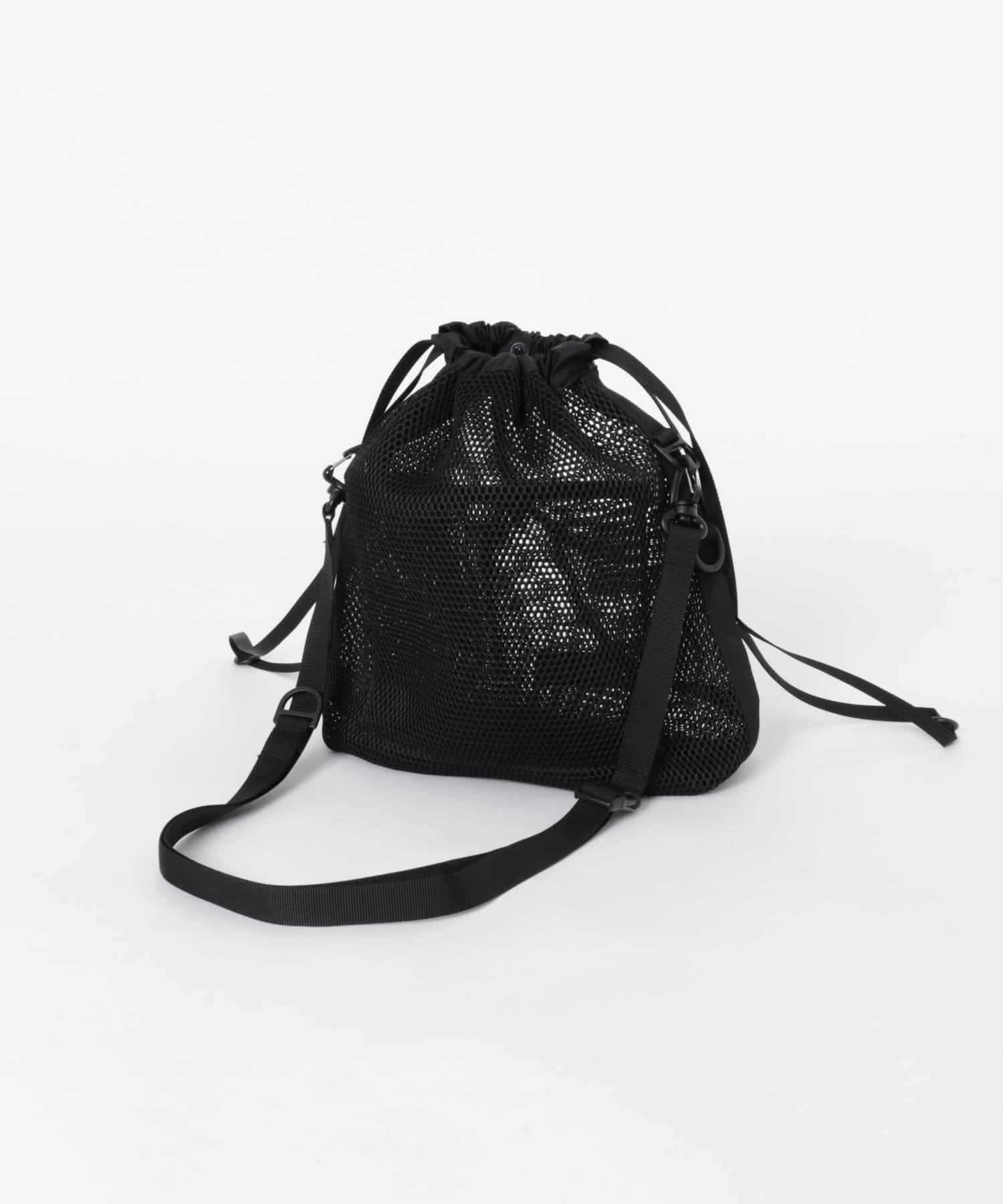 BAICYCLON by bagjack　MESH DRAW STRING BAG S BLACK FREE