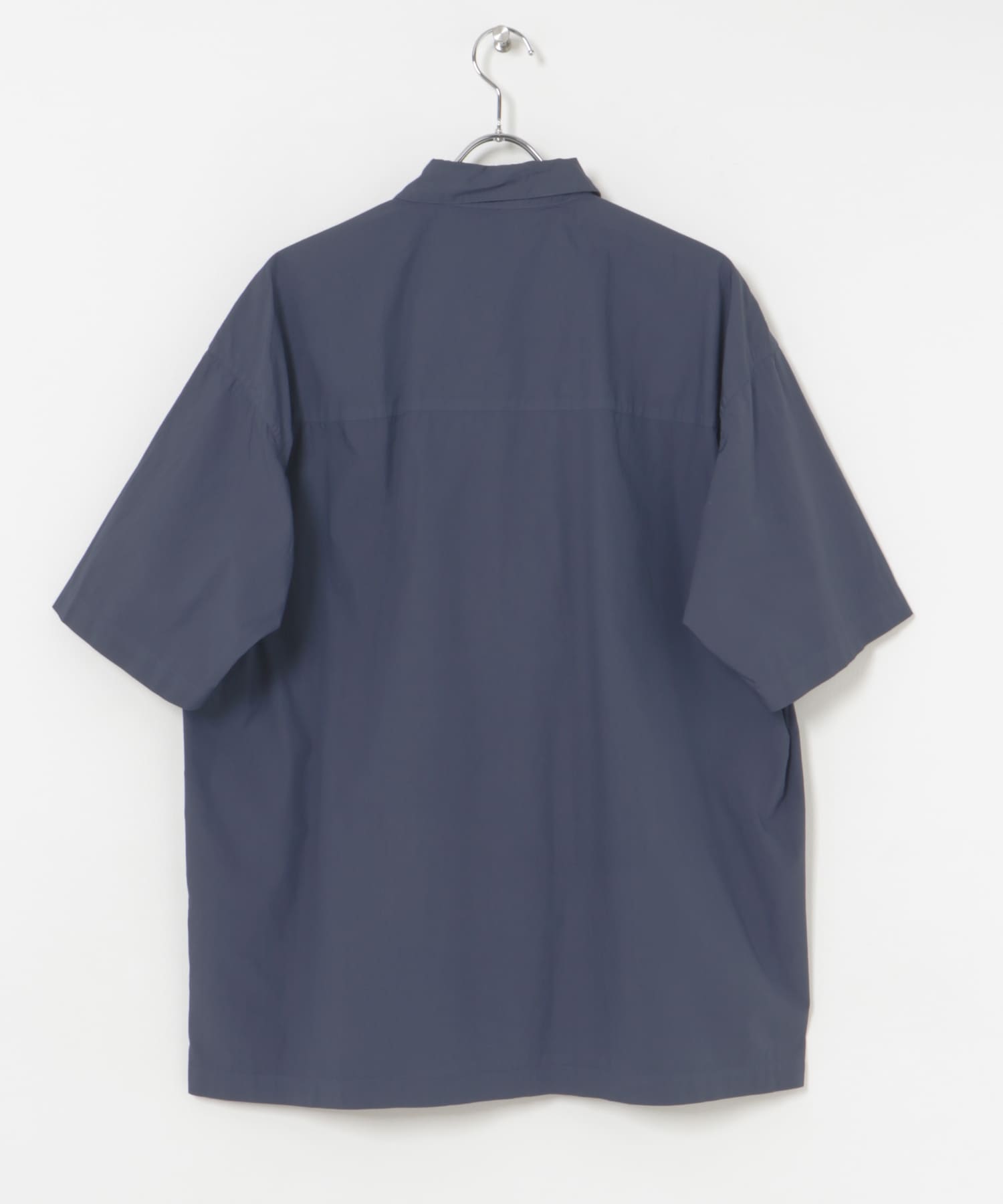 ATON　COTTON LAWN OS SHORT-SLEEVE SHIRTS NAVY 4