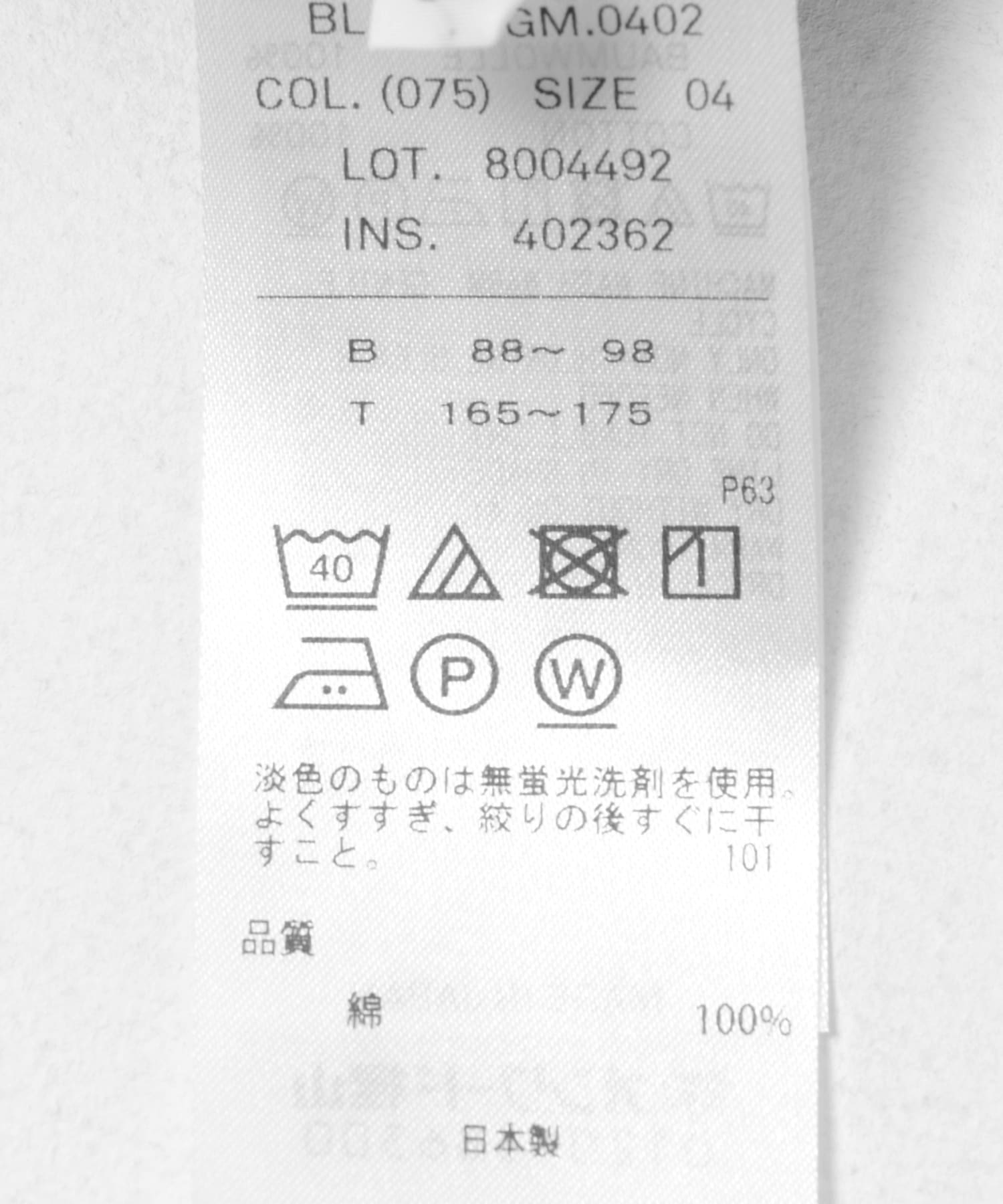 ATON　COTTON LAWN OS SHORT-SLEEVE SHIRTS NAVY 4